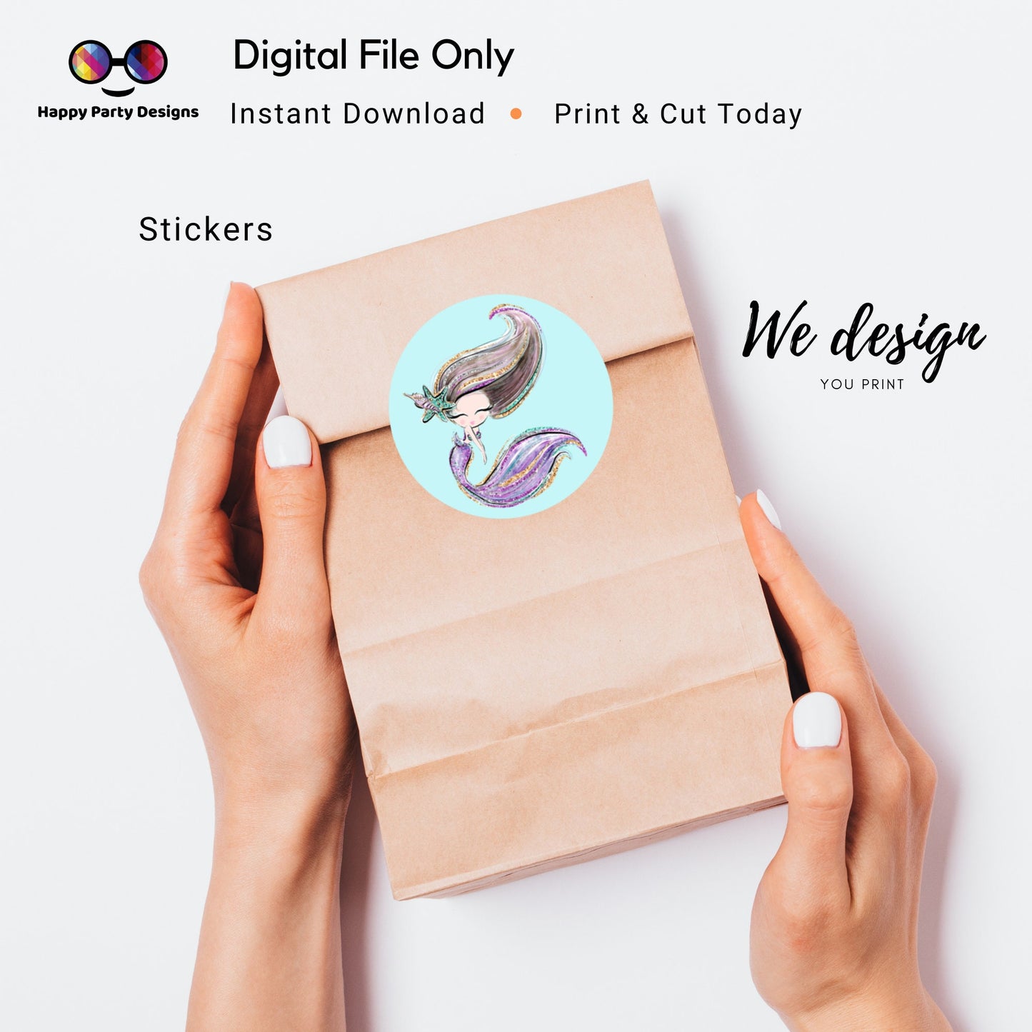 Mermaid Cupcake toppers for Girls | Birthday Girl | Cupcake Toppers | Instant Download | Digital | Mermaid Birthday Party | Mermaid Birthday