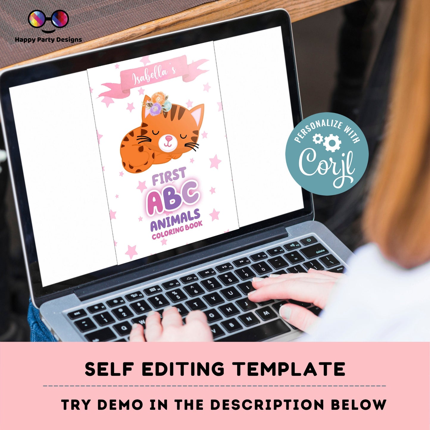 Baby Shower Coloring Book for girls 8.5x11" | First ABC coloring book for Baby Shower | Printable ABC Book Baby Shower | Baby Keepsake