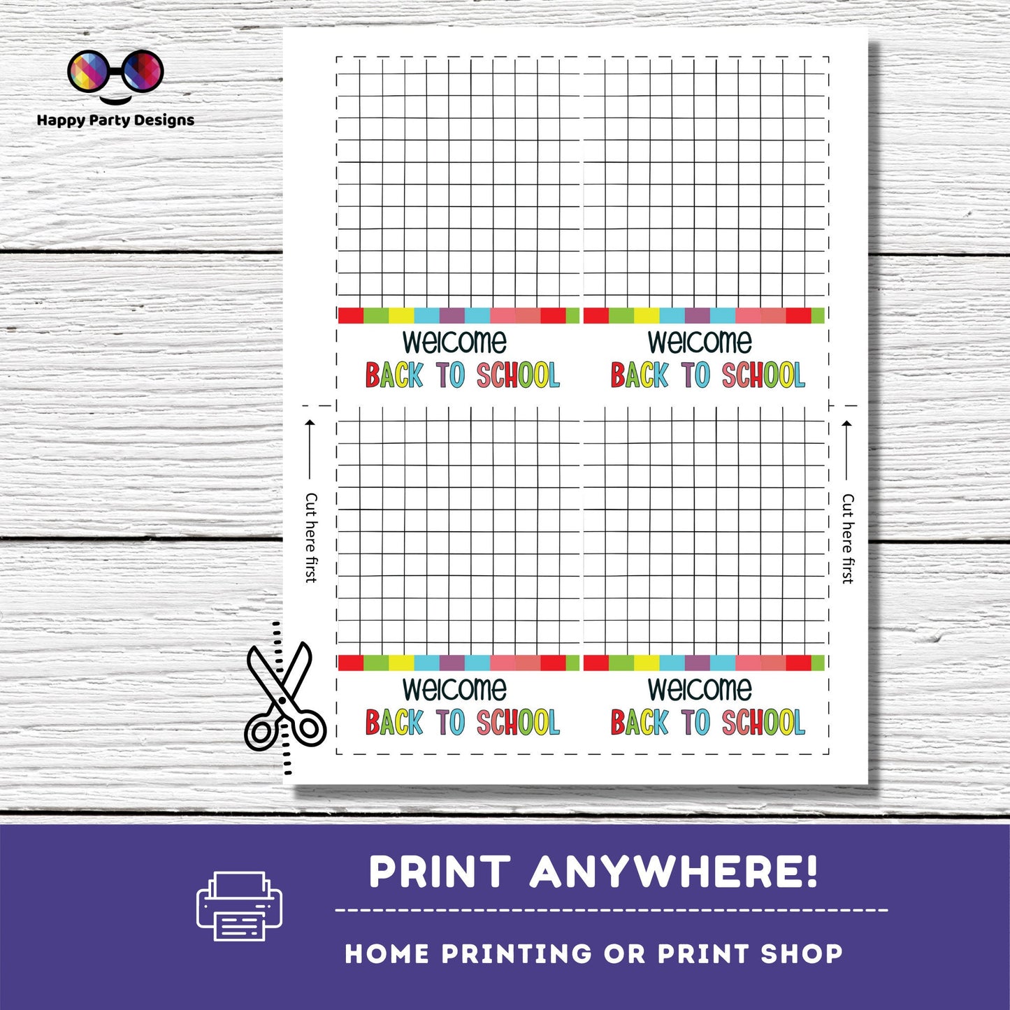 Welcome back to School Cookie Tag 3.5" X 5" | Back to School Tag | Back to School Printable Mini Cookie Card