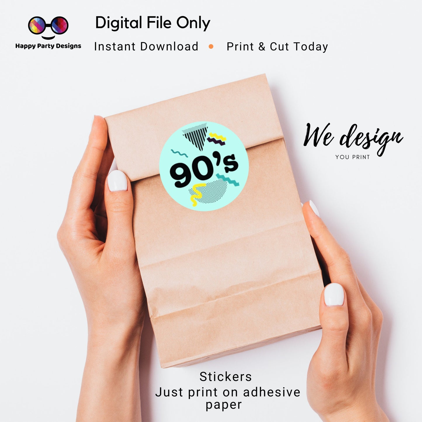 90s Cupcake toppers | Retro Birthday | Cupcake Toppers | Instant Download | Digital | Nostalgia Birthday Party | 90s Kid Birthday