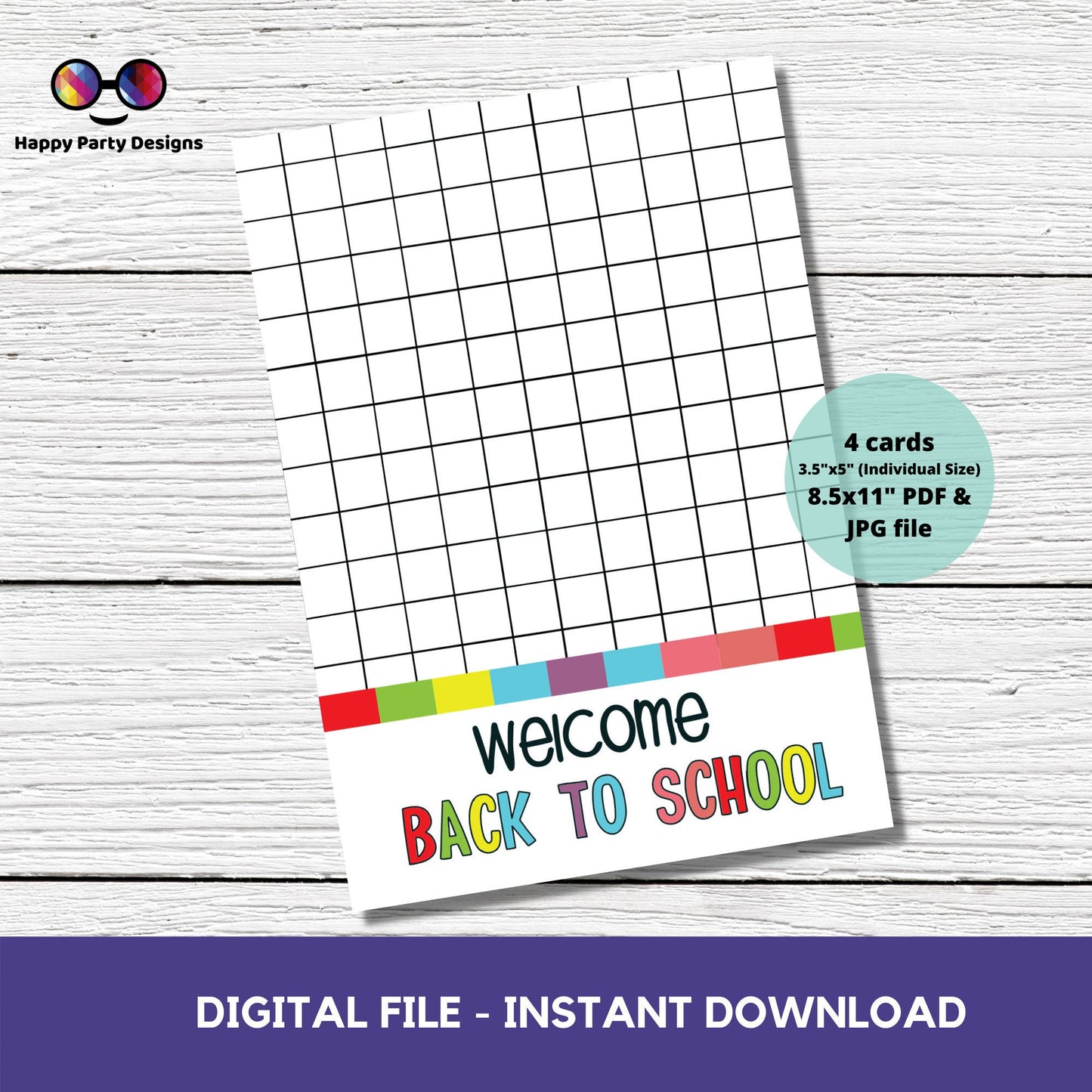 Welcome back to School Cookie Tag 3.5" X 5" | Back to School Tag | Back to School Printable Mini Cookie Card