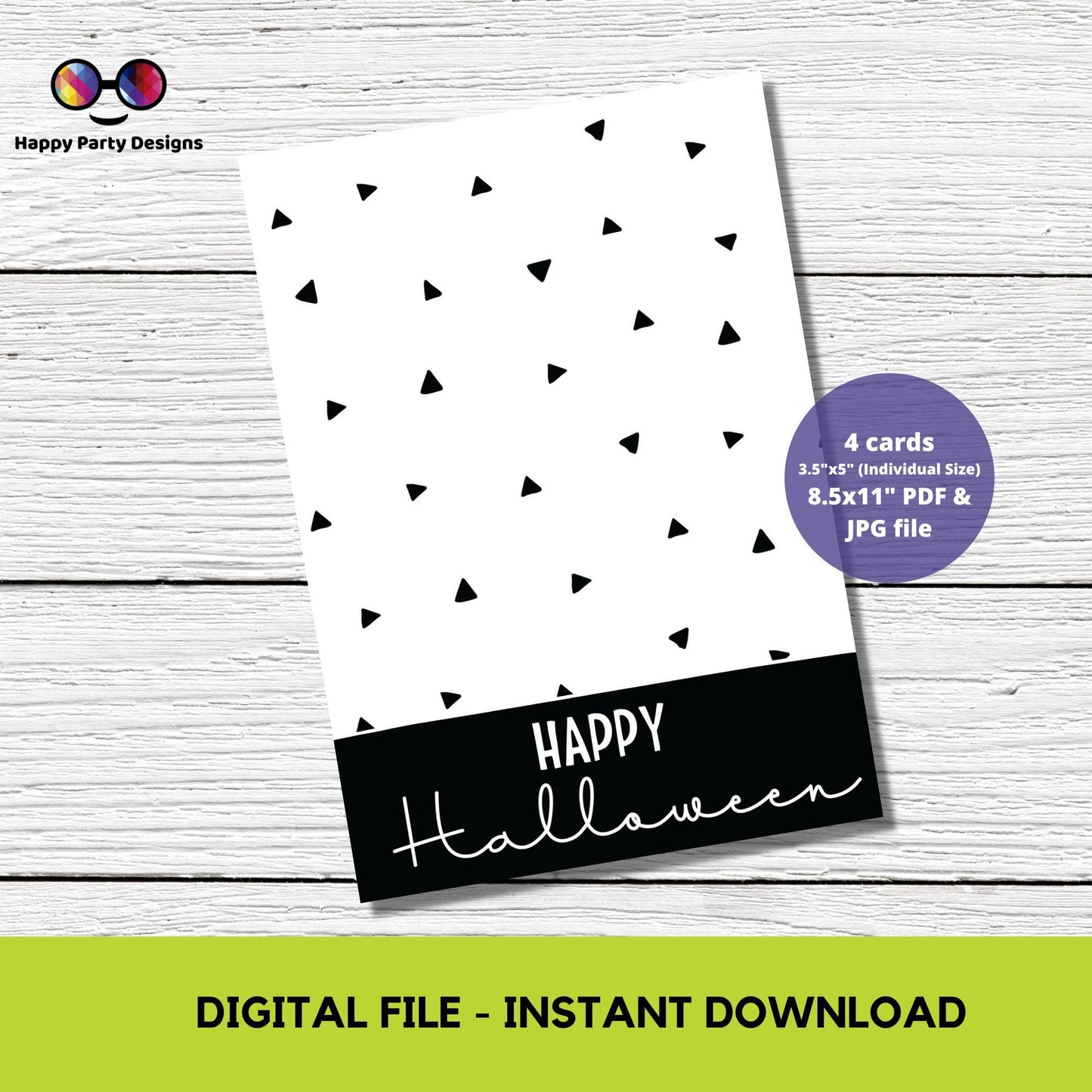 Happy Halloween Cookie Tag 3.5" X 5" | Halloween Tag | Happy Halloween Printable Mini Cookie Card