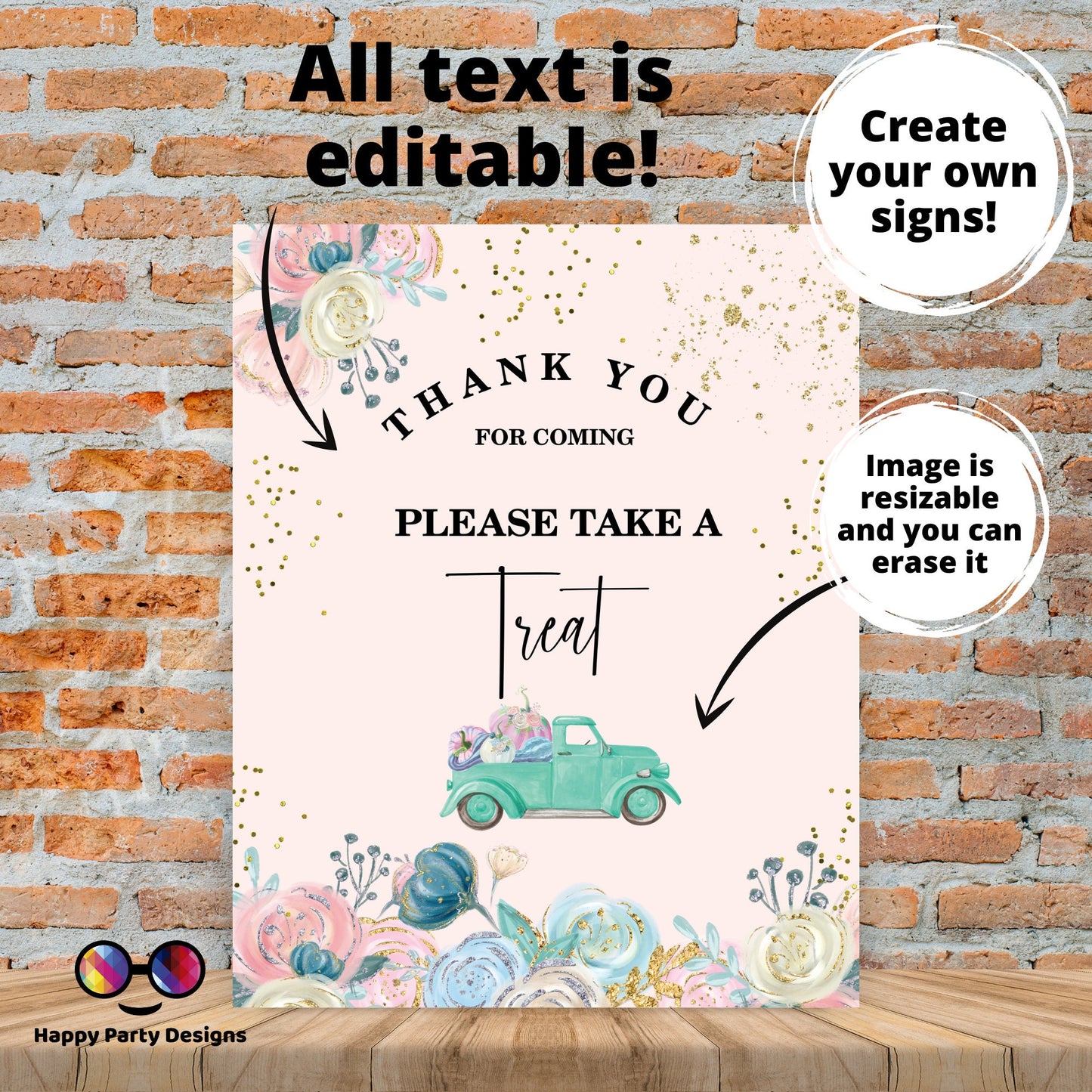 Editable Baby Shower Welcome Sign | Baby Shower Sign | Editable Welcome Sign | Fall Welcome Lawn Poster | Printable Drive-by Sign