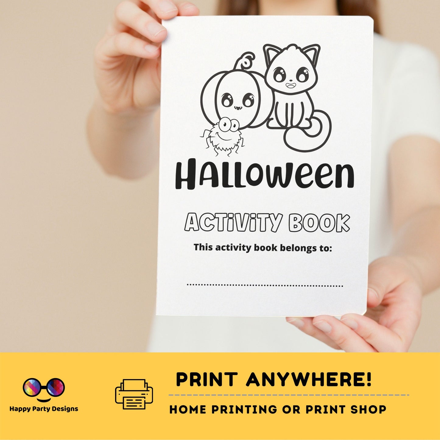 Halloween Activity Book | Coloring book for Halloween Baby Shower | Printable Activity Book Halloween Party | Printable Activity Book