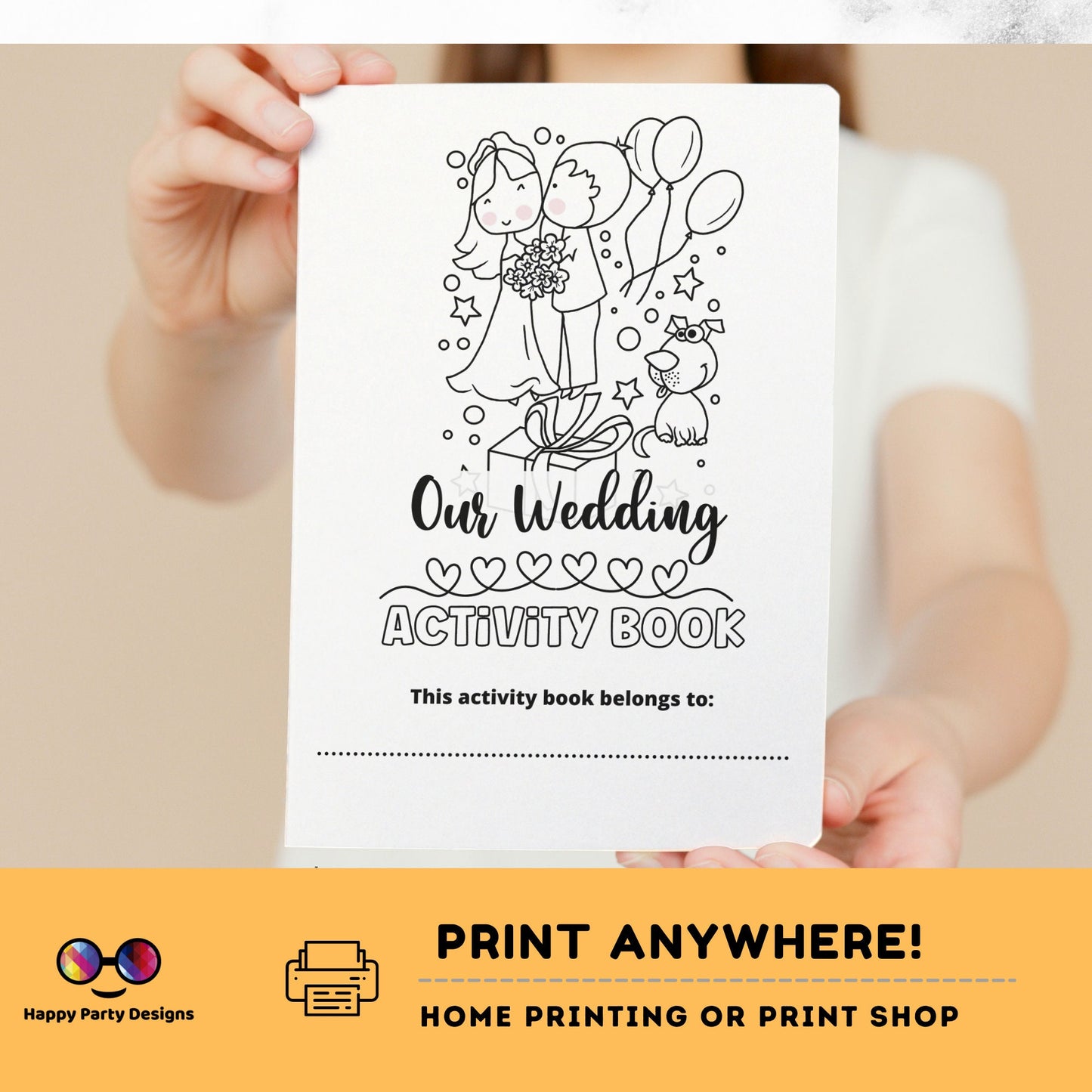 Wedding Kids Activity Booklet | Coloring book for Wedding | Printable Activity Booklet Wedding | Wedding Keepsake