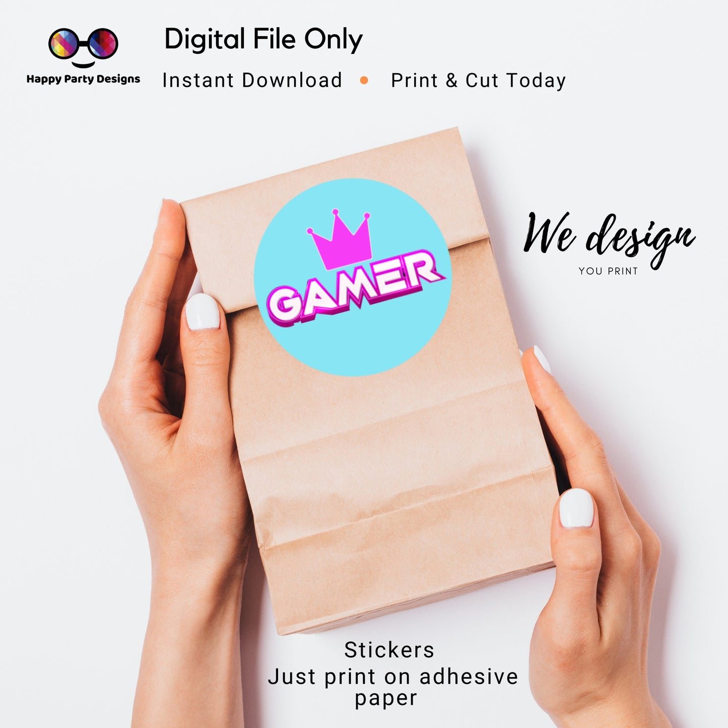 Video Gamer Cupcake toppers | Neon Video Gamer Birthday | Cupcake Toppers | Instant Download | Digital | Gamer Birthday Party | Pink Gamer