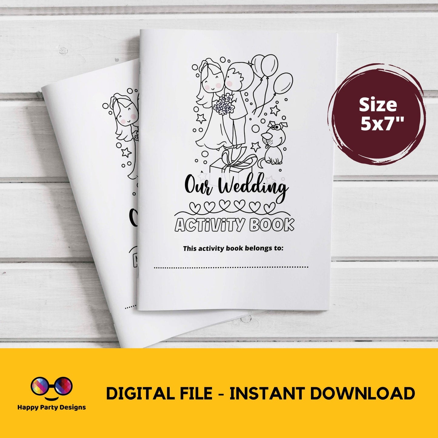 Wedding Kids Activity Booklet | Coloring book for Wedding | Printable Activity Booklet Wedding | Wedding Keepsake