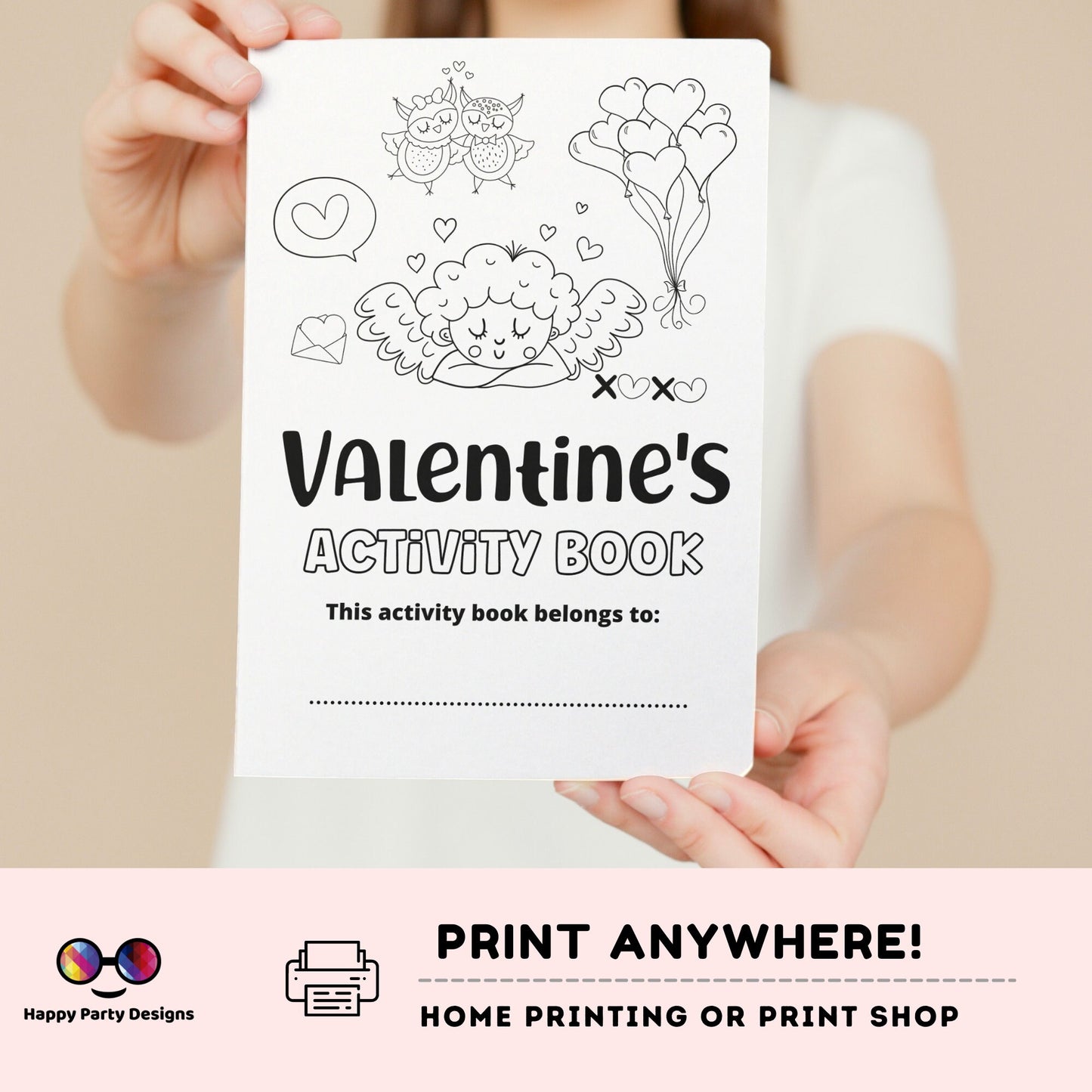 Valentines Kids Activity Book | Coloring book for Valentines | Printable Activity Book Valentines | Kids Keepsake | Valentines Activity Pack