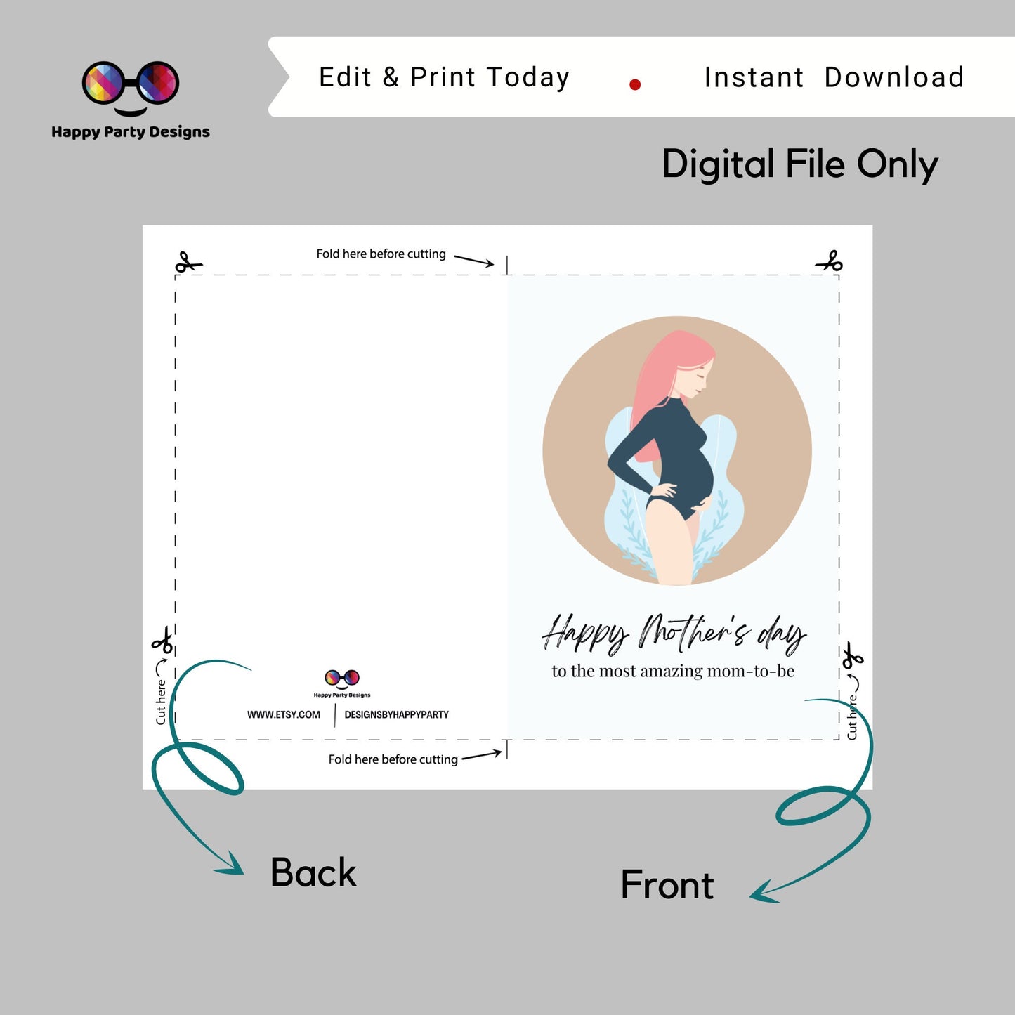Mothers day Card | Mom Card | Happy mothers day card | Mom Card | for sister | best friend | Instant Download