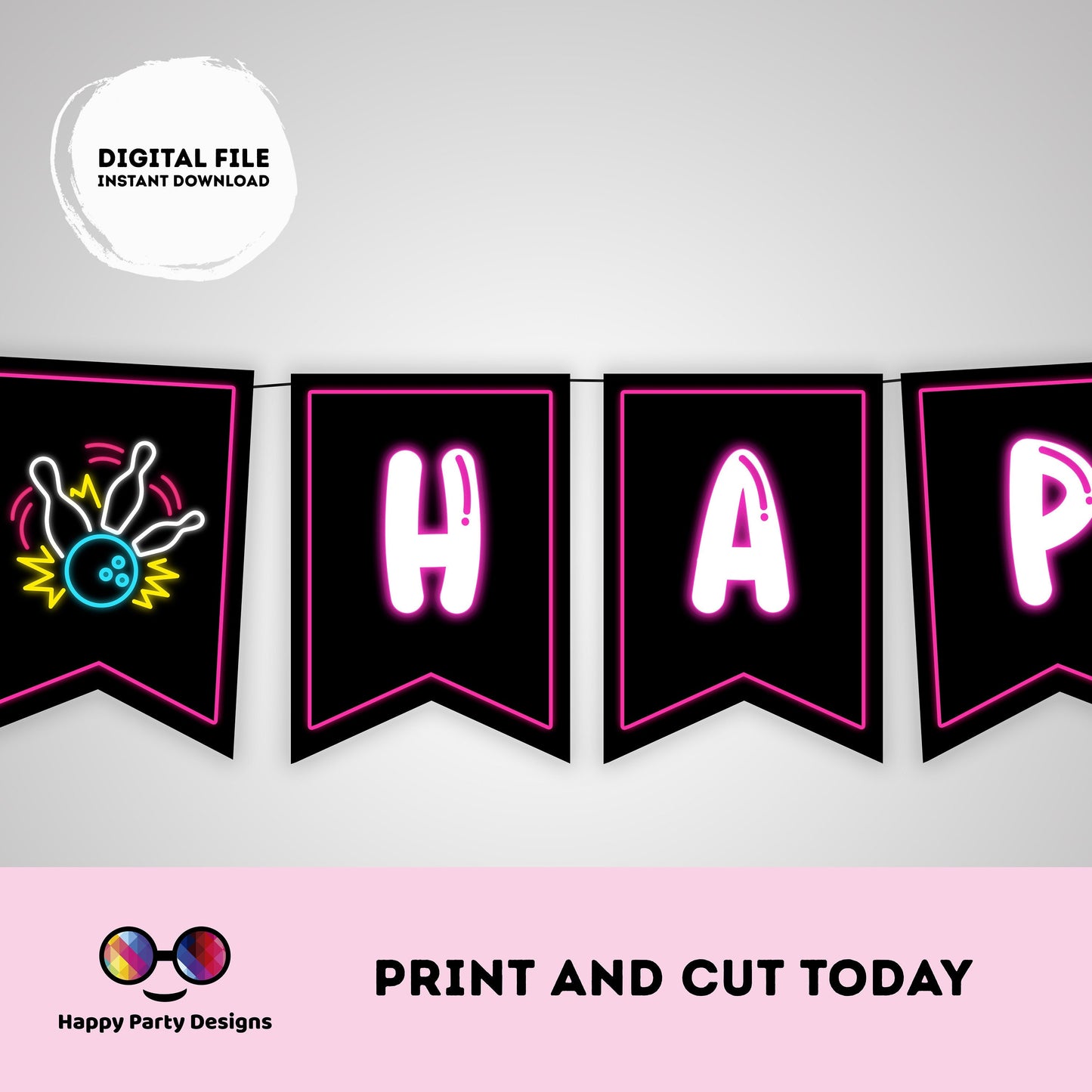 Happy Birthday Bowling Banner | Bowling party | Birthday banner | Bowling birthday party | birthday girl | Bowling Banner #KID3