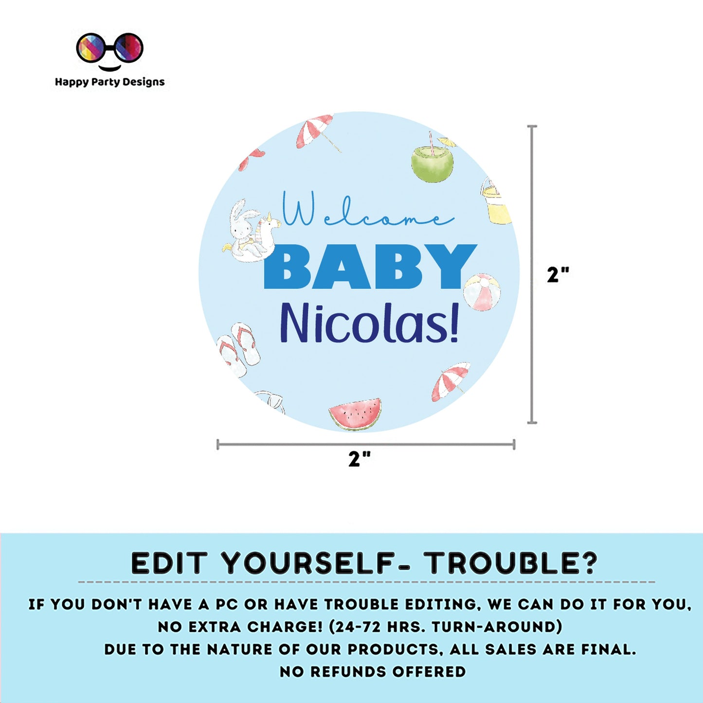 Editable Pool baby bash cupcake toppers | Instant download | Boy baby shower | Pool party | Baby Shower | Pool baby shower for boy #B1