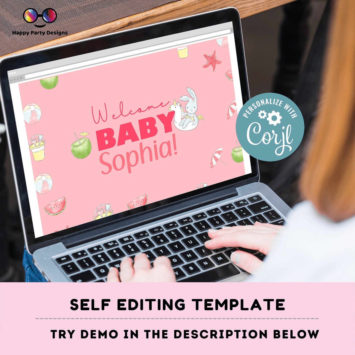 Editable pool baby bash Backdrop Banner | Digital pool party printable Backdrop Banner | Baby Girl | Pool baby showery | Summer baby #B2