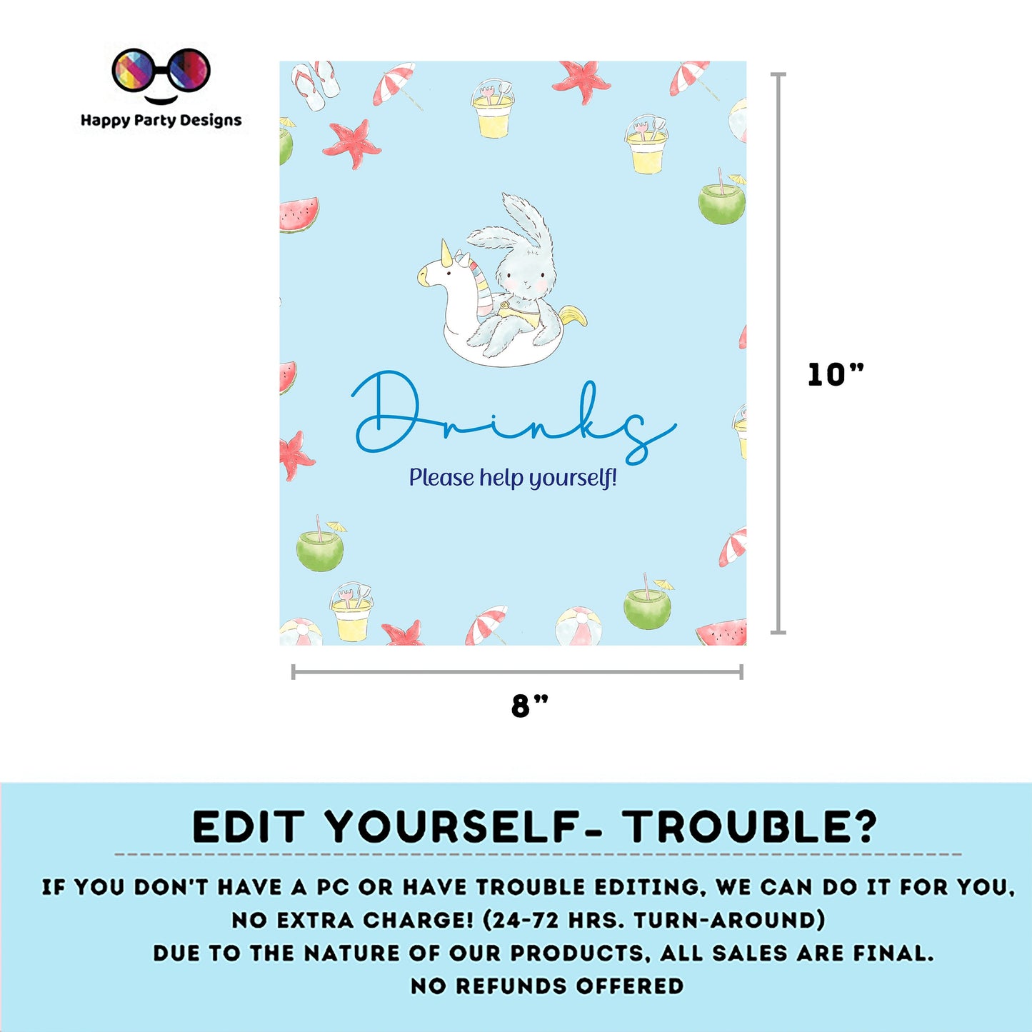 Editable pool baby bash Sign | boy Baby shower | pool shower Decorations | Boy | Pool buffet Sign | pool party | baby boy #B1