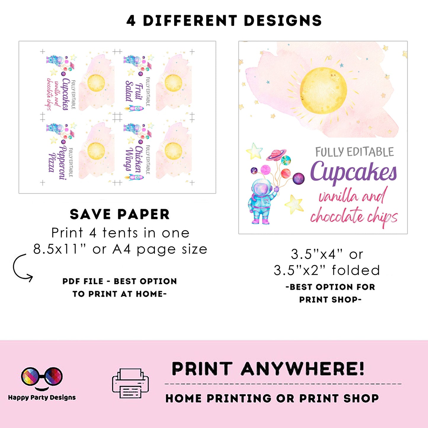 First Trip Around the Sun Birthday food tent | Outer Space Party | buffet labels | Astronaut birthday party |food label editable online #K57