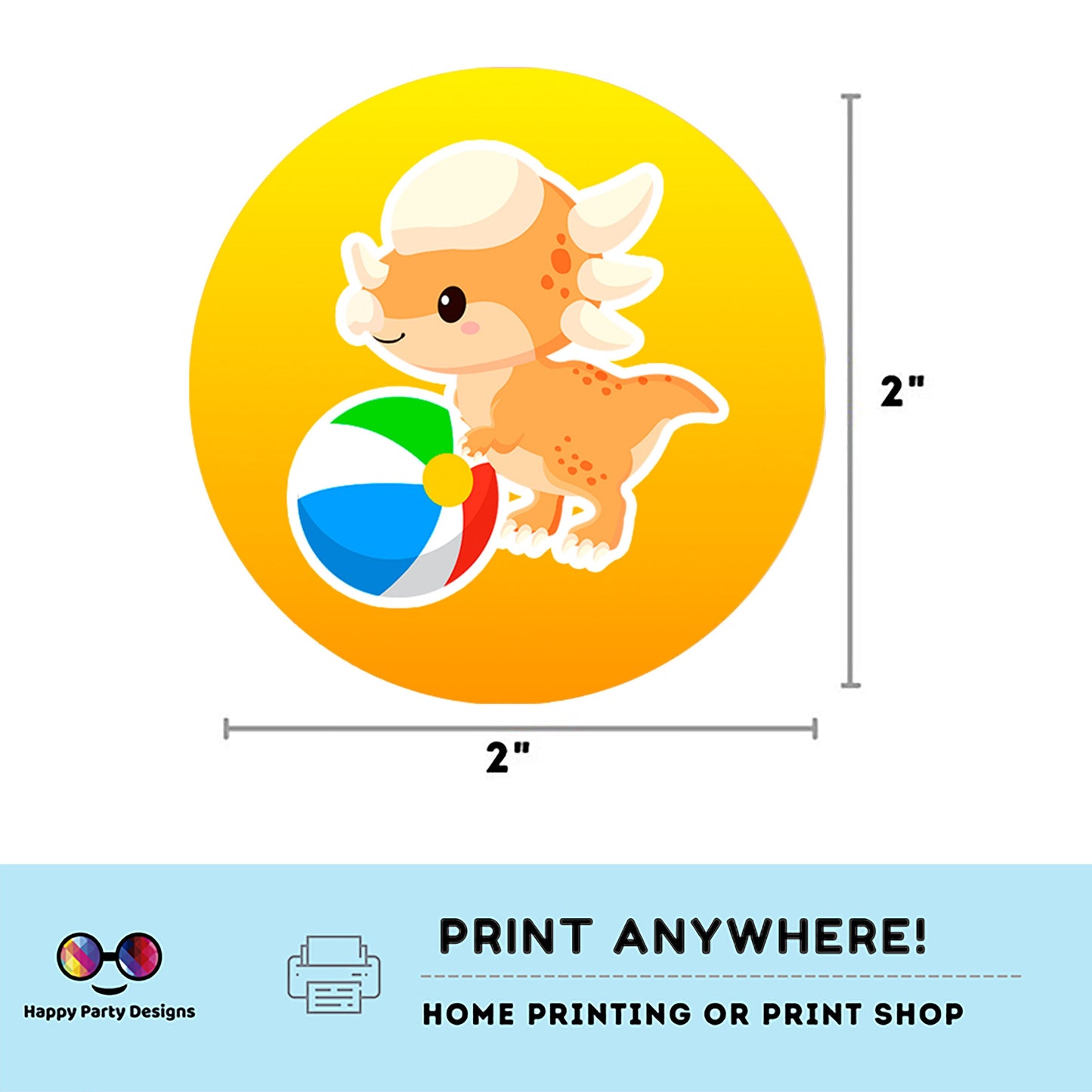 Dino Pool Party Round cupcake toppers | Dinosaur birthday | Dino Birthday Party | Dinosaur themed | Boy Birthday Party | stickers #K83