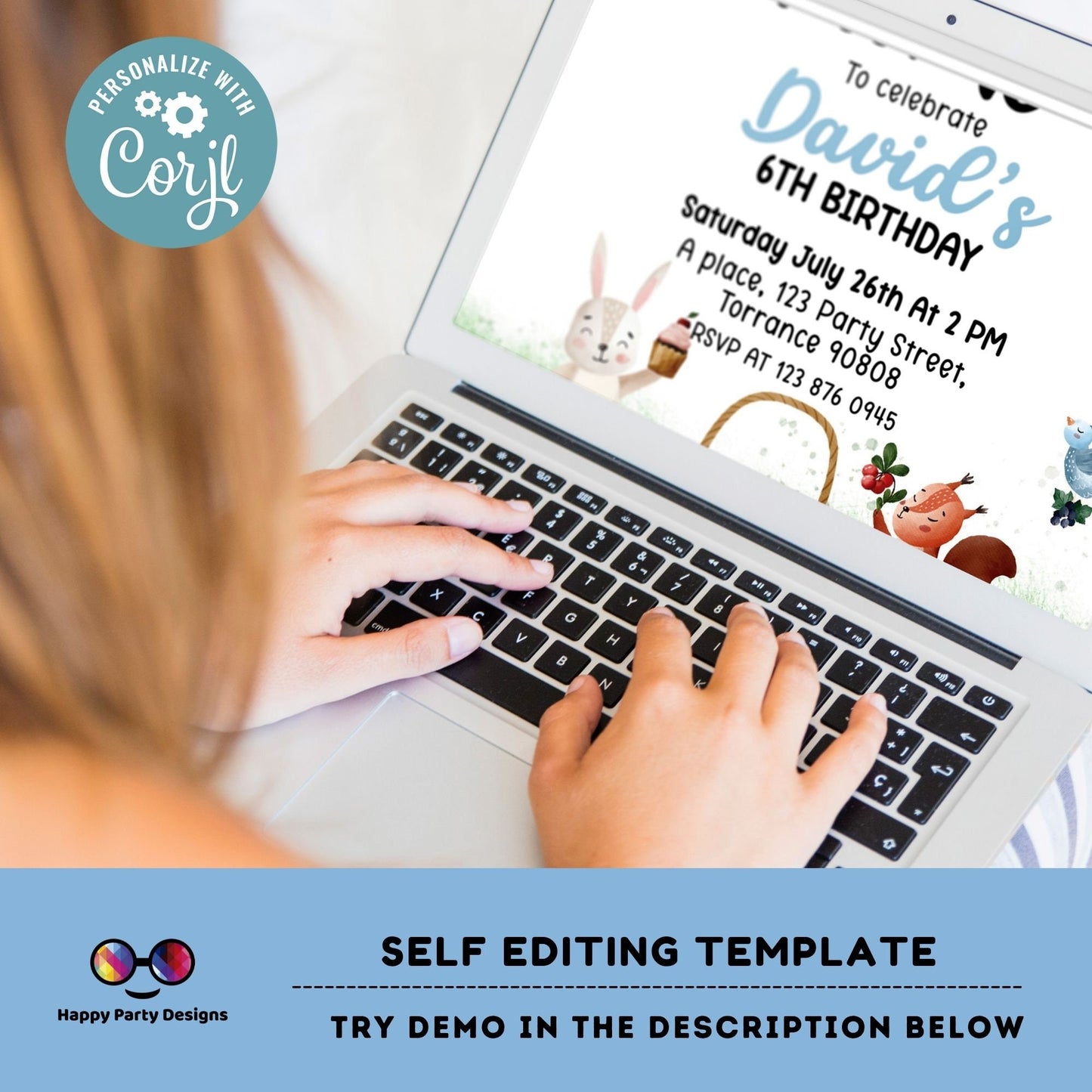 EDITABLE Picnic Birthday invitation | picnic in the park printable invite | Garden Birthday Party | picnic birthday | Boy Birthday #K142