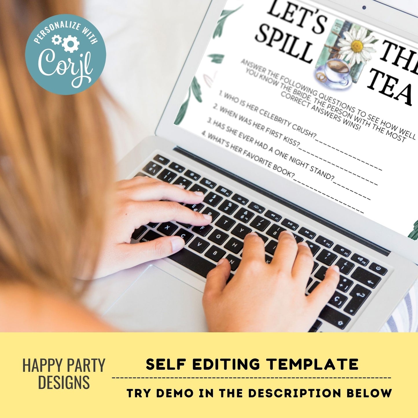 Editable books and coffee game| let's spill the tea | book shower game | bridal shower| latte shower | bridal shower game | bachelorette #W3