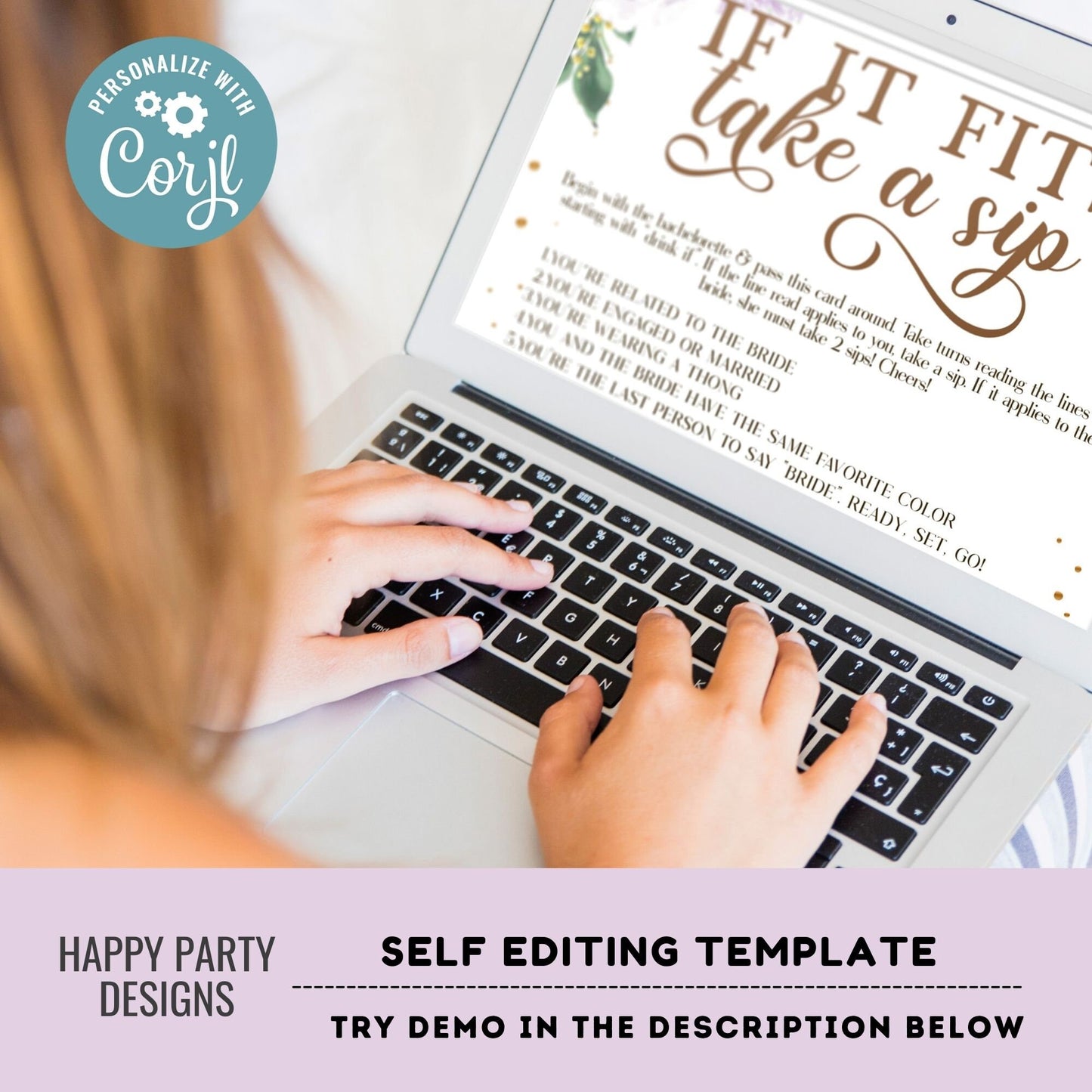 Editable If it fits take a sip game | bubbles | brunch bridal | books shower game | bridal shower| bubbles shower | bridal shower game #W9