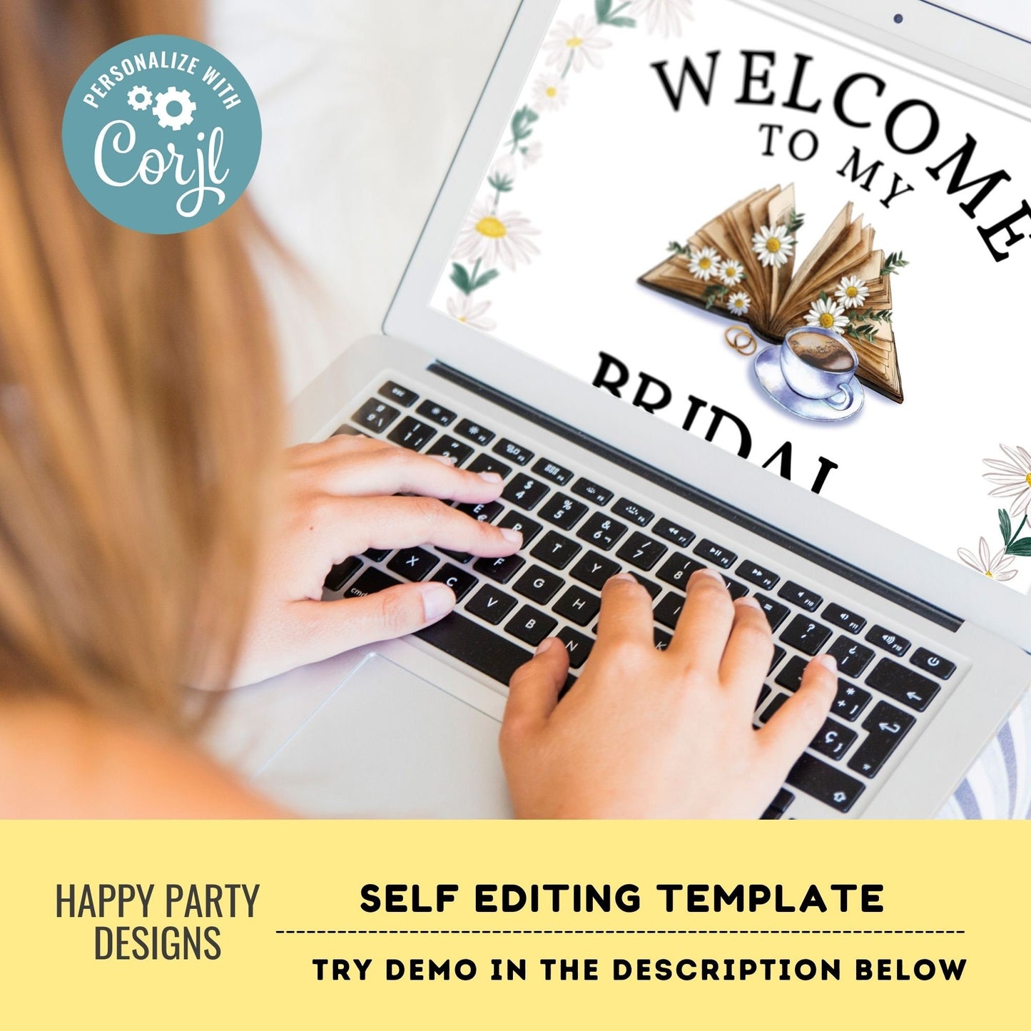 Editable Welcome Sign | Love is Brewing Coffee Bridal Shower Welcome Sign Template | Printable Coffee Bridal Shower | books party #W3