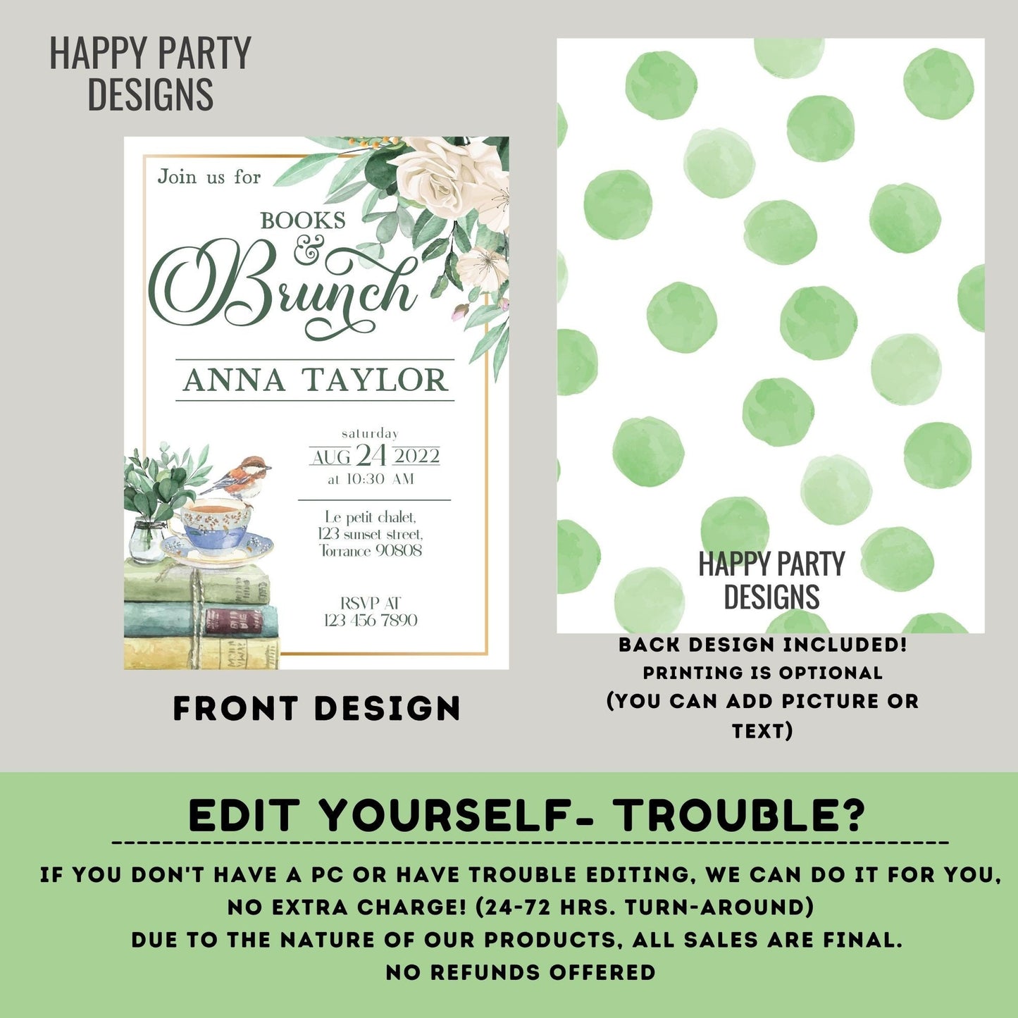 Book Themed Bridal Shower Invitation | Love Story Bridal Shower Invitation | Bridal Brunch Wedding Shower | tea Bridal | a new chapter #W6