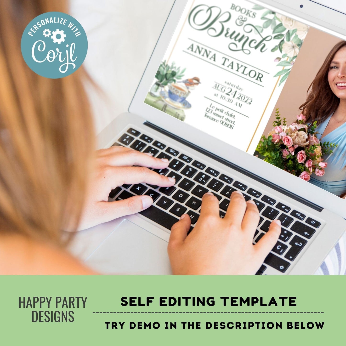 Book Themed Bridal Shower Invitation with photo | Love Story Bridal Shower Invitation | Bridal Brunch Wedding Shower | tea Bridal #W6