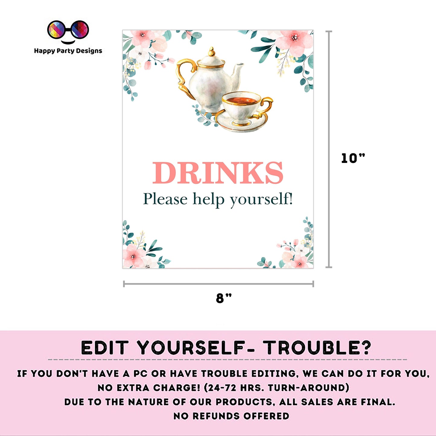 Editable a baby is brewing baby shower Sign | girl shower | baby shower Decorations | girl | buffet Sign | baby girl | tea shower #B30