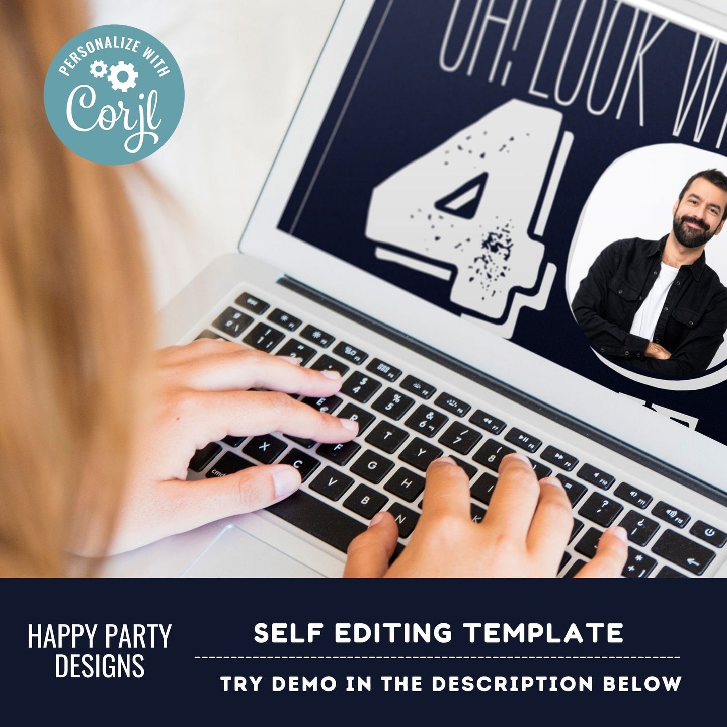 Look who's 40 Party Invite Printable | 40th birthday | Surprise party | Birthday Invite | Modern 40th Birthday #A20