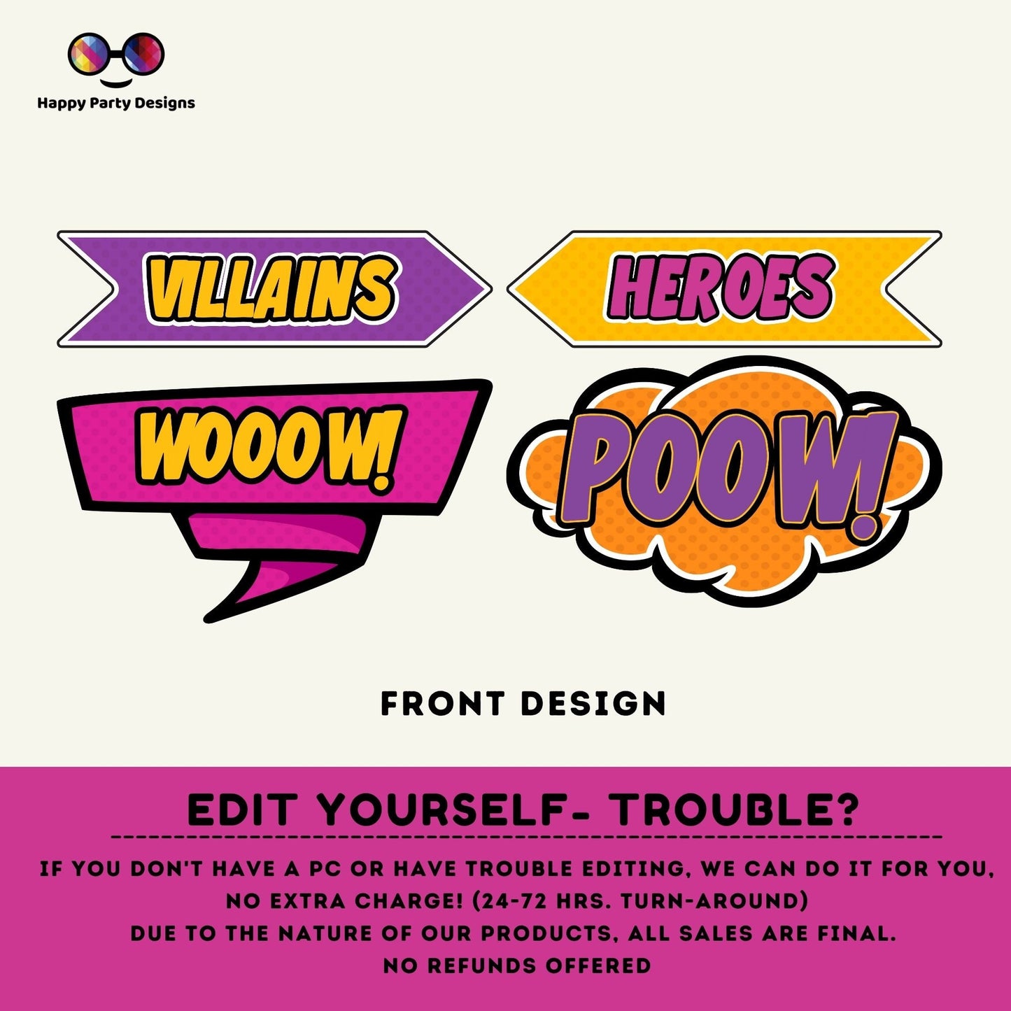 Editable Superhero Party Welcome Sign | Superhero girl Party Printable Sign | Superhero Signs | Instant Download editable on line #K171
