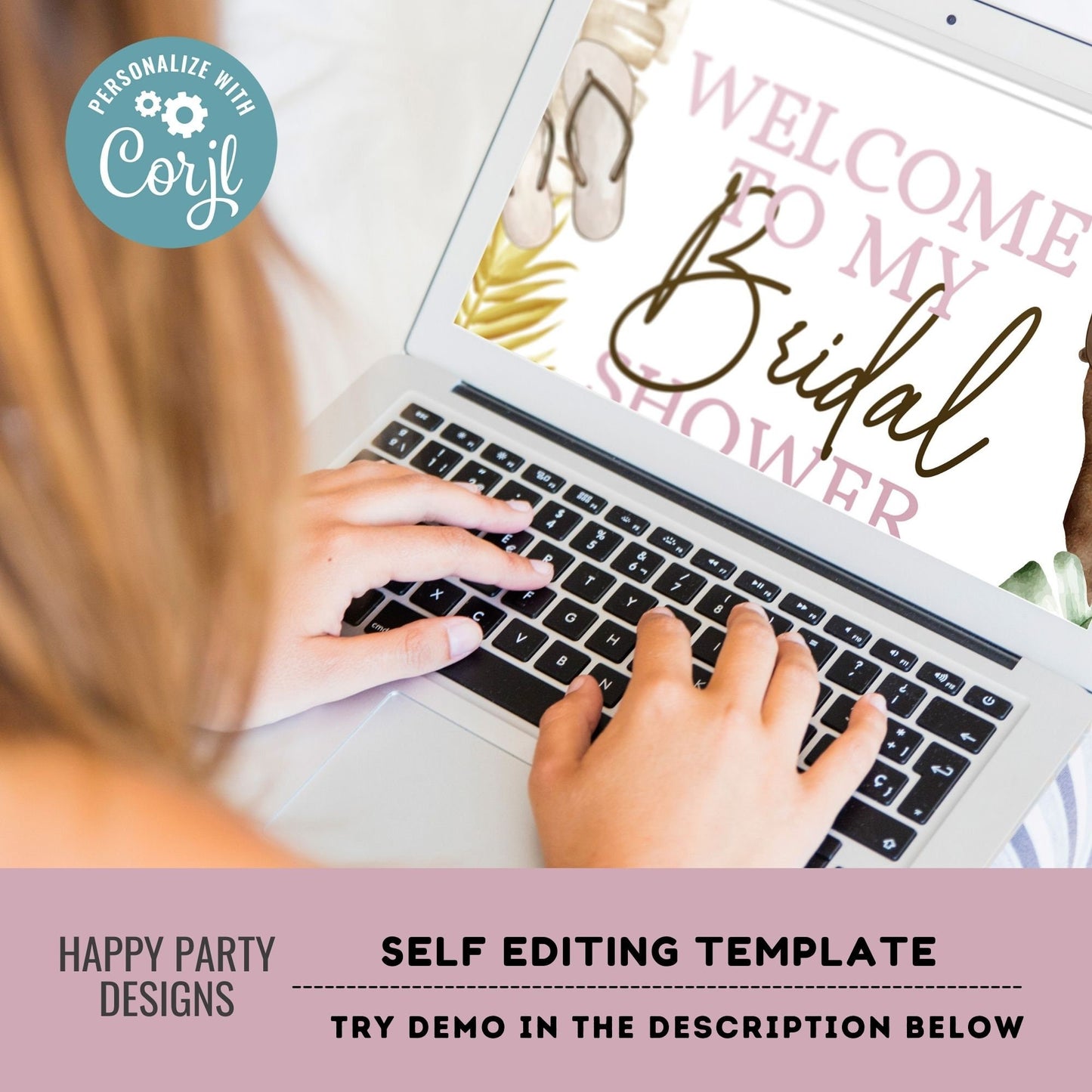 Editable Welcome Sign | Aloha Bridal Shower Welcome Sign | Tropical Bridal Party Welcome Sign | Hawaiian Bridal Shower Sign | Luau #W11