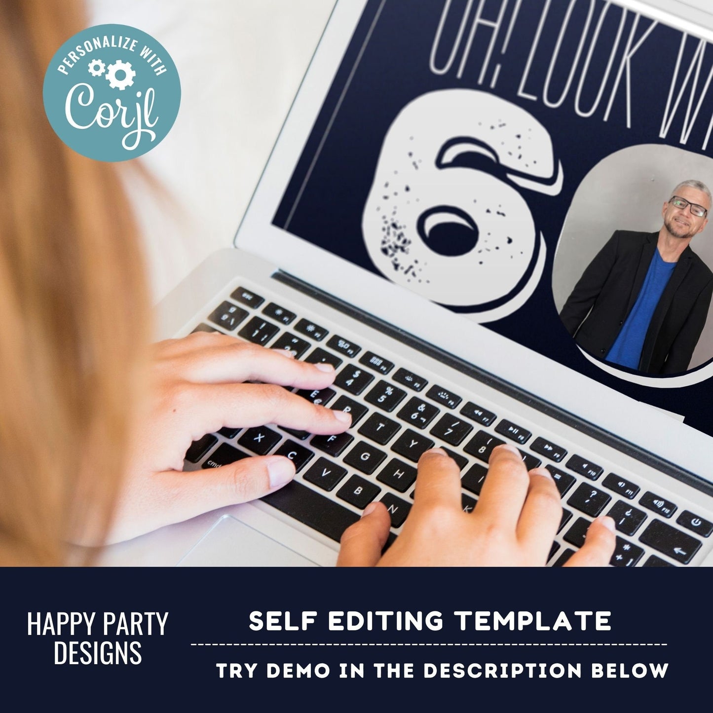 Look who's 60 Party Invite Printable | 60th birthday | Surprise party | Birthday Invite | Modern 60th Birthday #A20