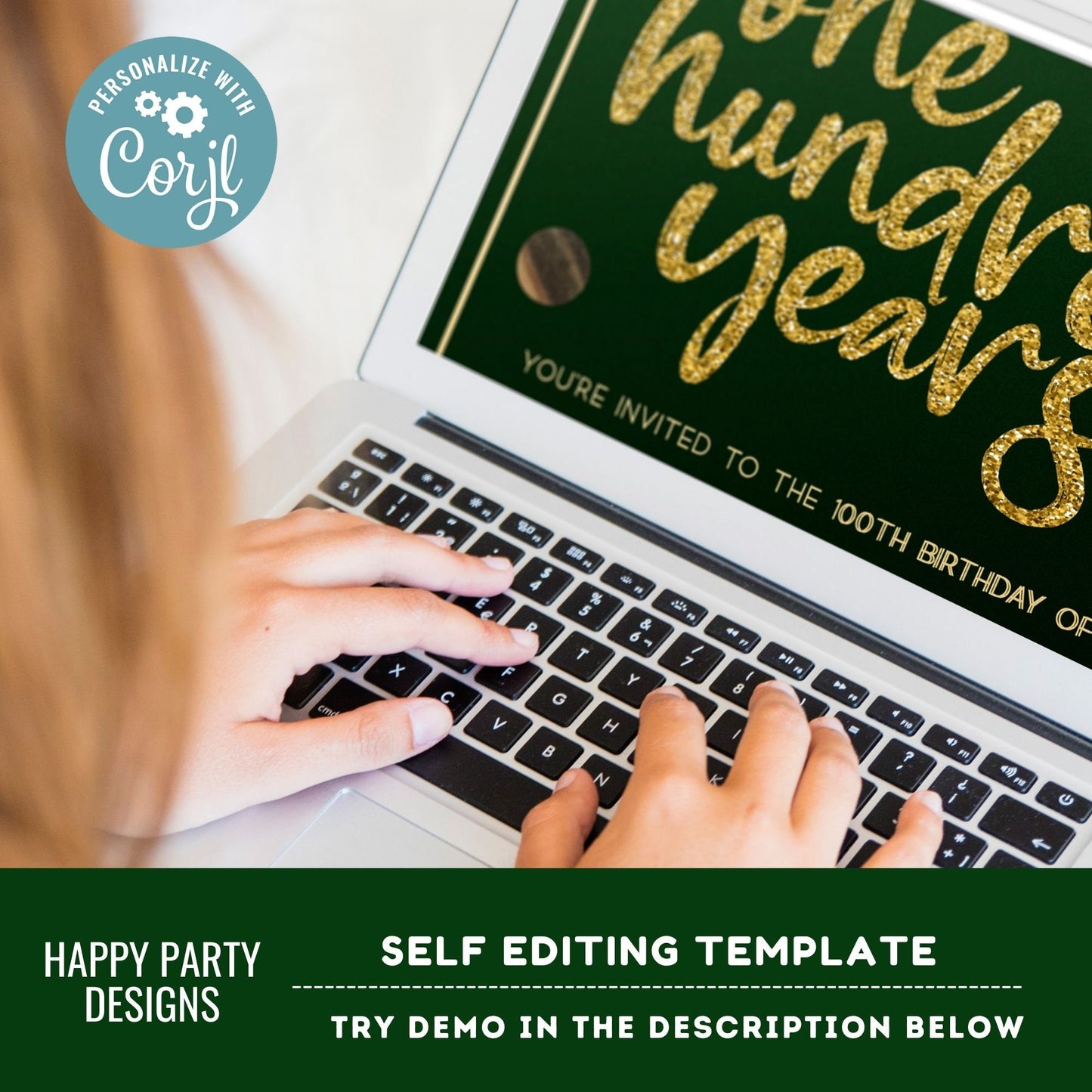 one hundred years invitation | woman birthday | 100th Birthday Invitation For Women | Printable 100th Birthday Party Invitation #A24