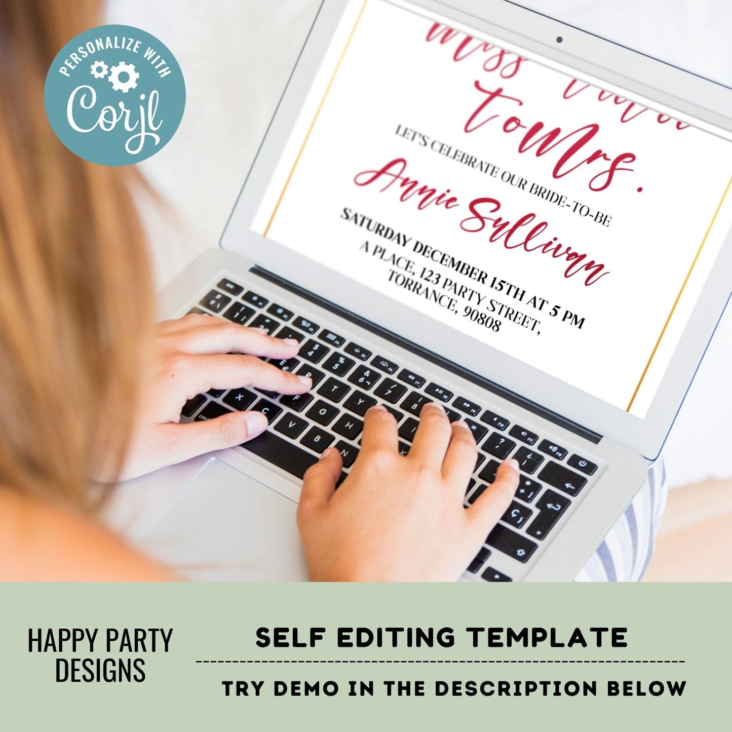 Editable From Miss-tletoe to Mrs Bridal Shower Invitation | Christmas Bridal Shower Invitation | Winter Bride Instant | Winter Wedding #W18