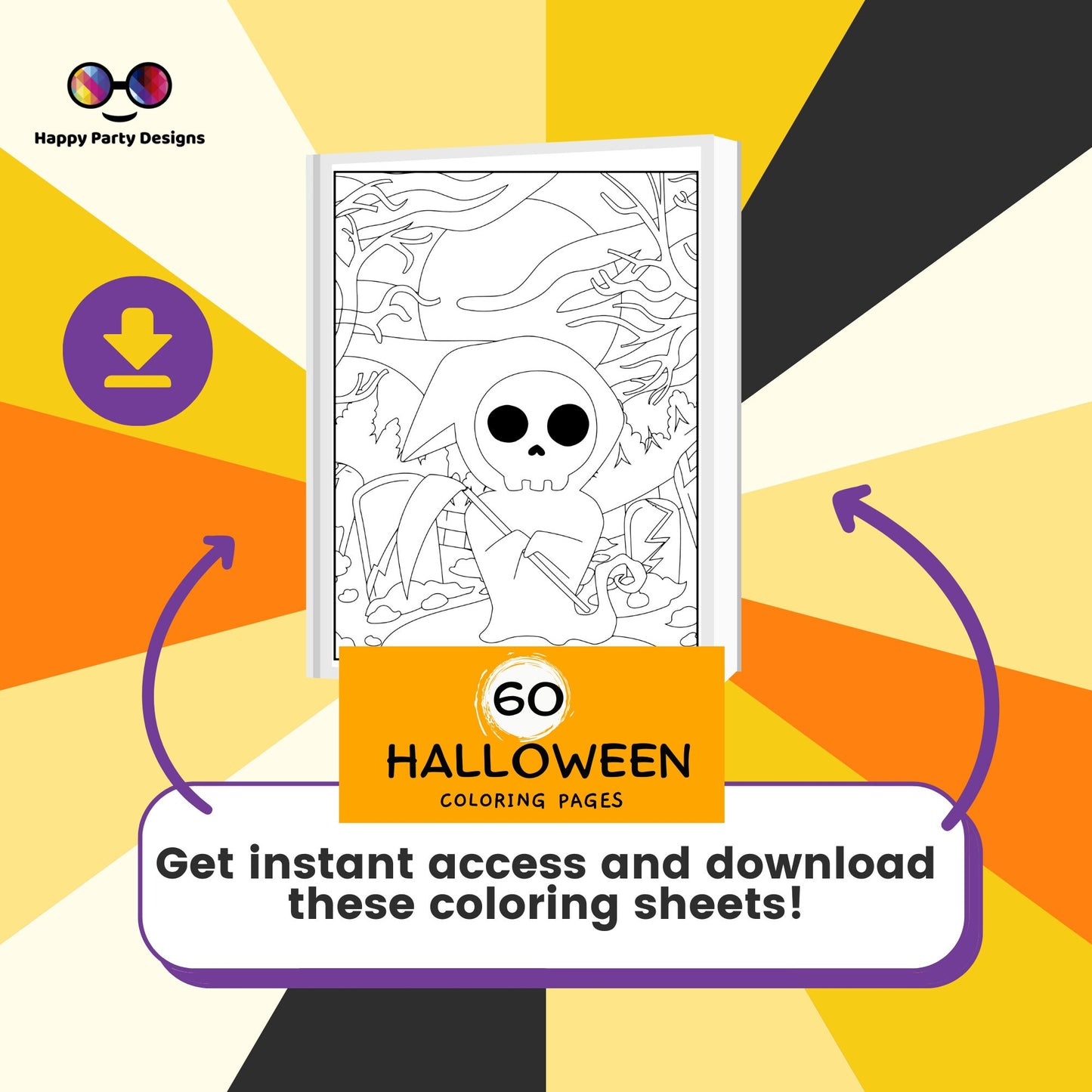 Halloween Coloring Pages | for Kids | Halloween monster Coloring pages | Halloween activities | 60 Halloween pages to color | Halloween #C1