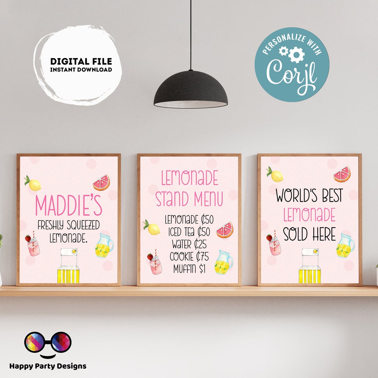Lemonade Invitation bundle | lemonade Invite | Lemonade Party Invitation | Garden Invite | Lemonade Stand Invitation Girl birthday #K100