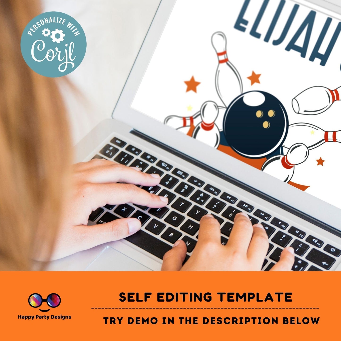 Let's strike up some fun EDITABLE Bowling Birthday invitation | Birthday Boy | Instant Download | Digital | Retro look Party #K225