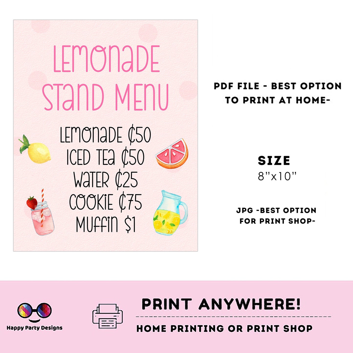 Editable Lemonade Signs (3) | Lemonade birthday | Lemonade birthday Decorations | Girl | Lemonade buffet Sign | Lemonade party #K100
