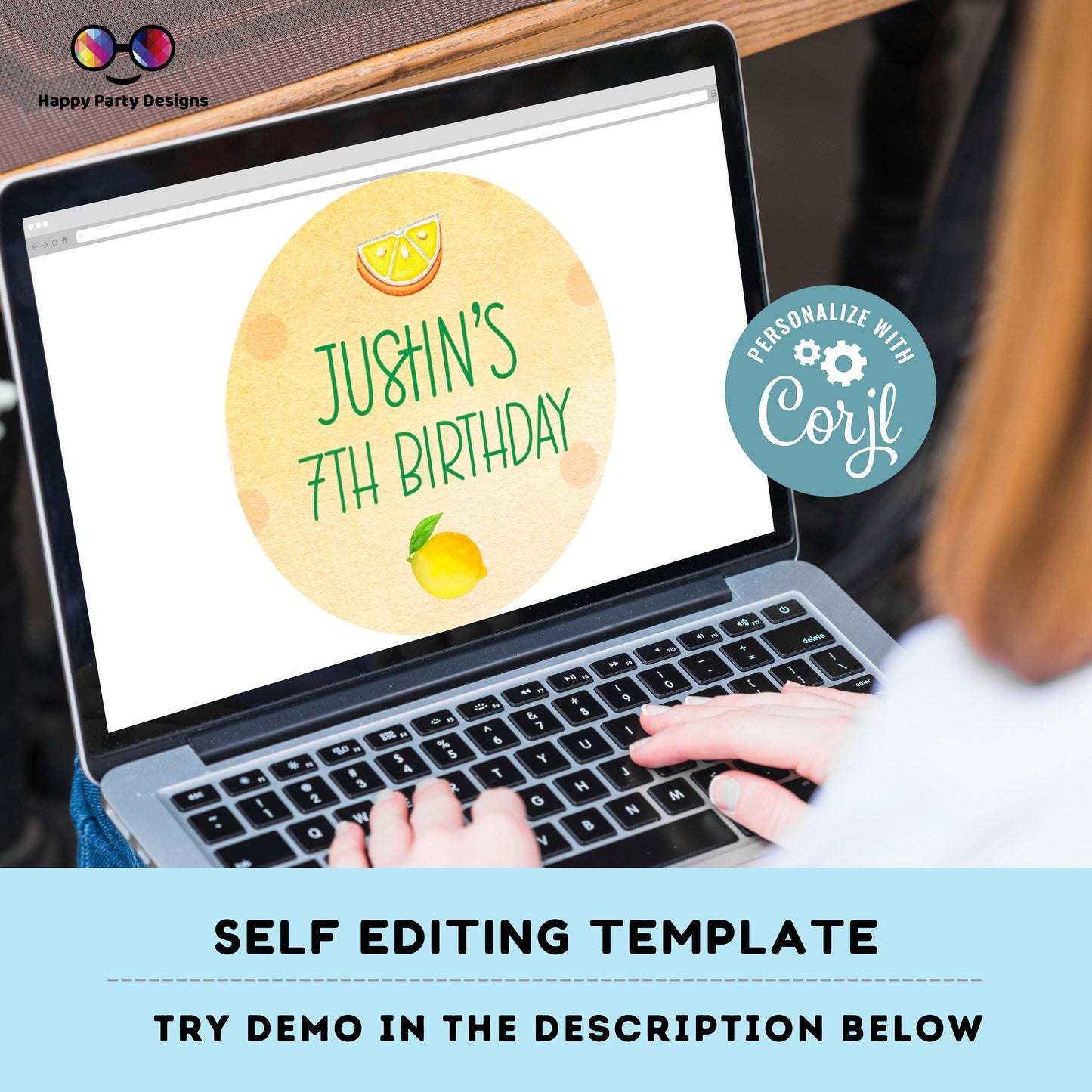 Editable lemonade Round cupcake toppers | lemonade birthday | lemonade Birthday Party | lemonade themed | lemonade Boy Birthday Party #K101