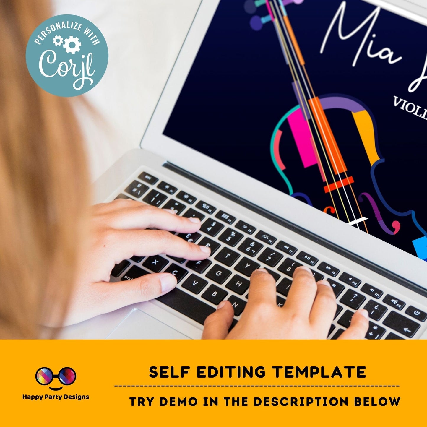 EDITABLE Violin Recital Invitation Template | Orchestra Concert | Instant Download | Digital | Personalize Online | musical | music #K236