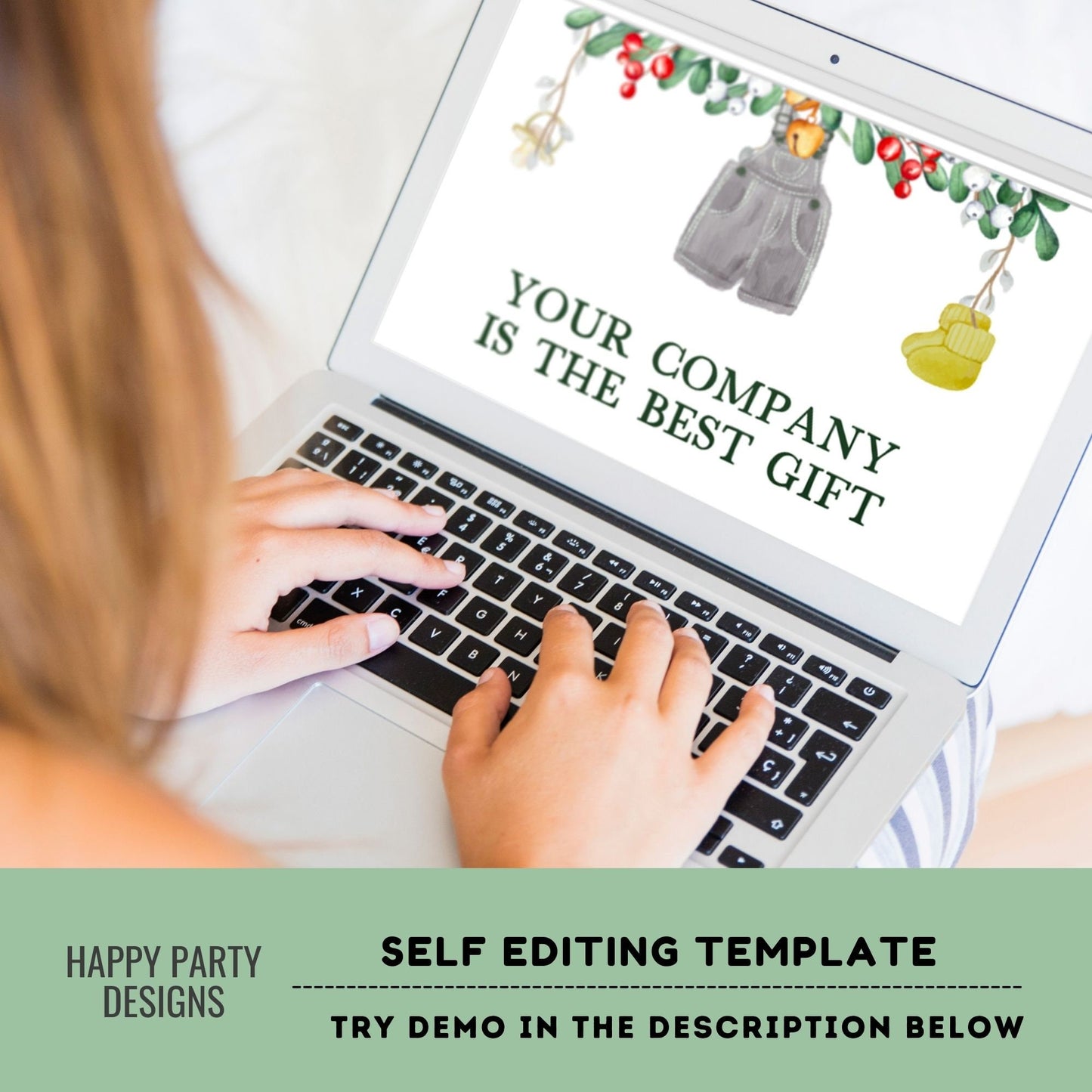 Editable Santa baby Christmas shower thank you tag | Christmas baby printable thank you tag | Baby Christmas gift tag | thank you tag #B47