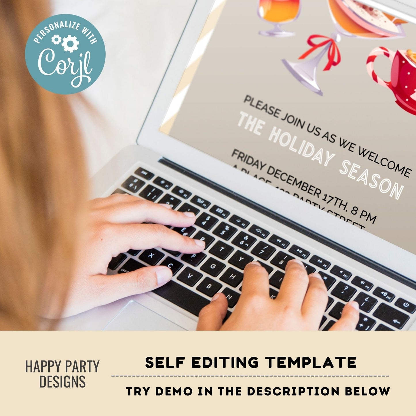 Editable Let's get toasty Party Invitation | Christmas friends Party printable invite | Christmas Party Invitation | Christmas invite #A36