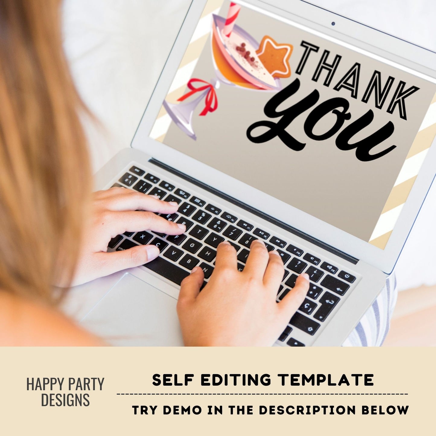 Editable Christmas Party thank you tag | Christmas printable thank you tag | Holiday Christmas gift tag | thank you tag | Xmas Favor #A36