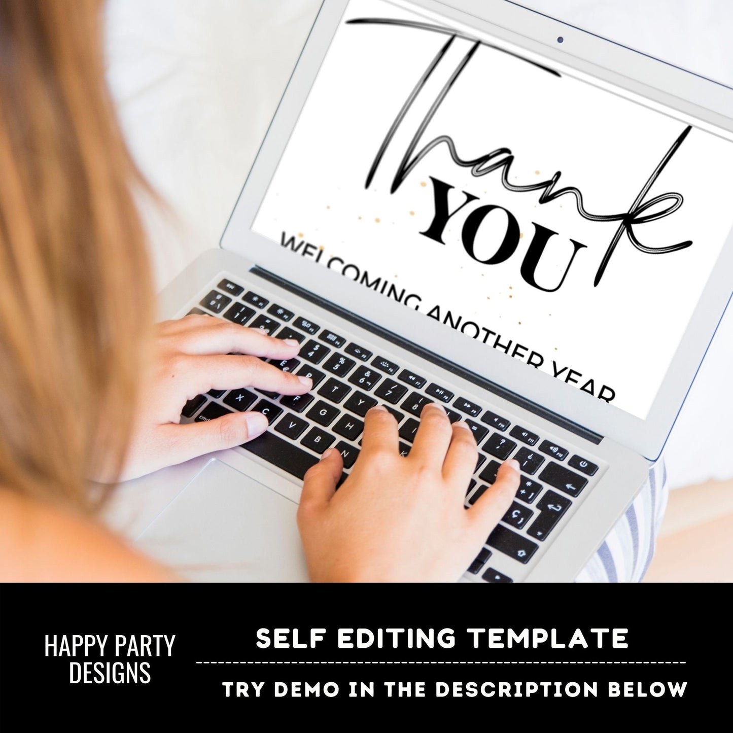 Editable sparkling wine Party thank you tag | New year's eve printable thank you tag | Holiday gift tag | thank you tag Favor #A39