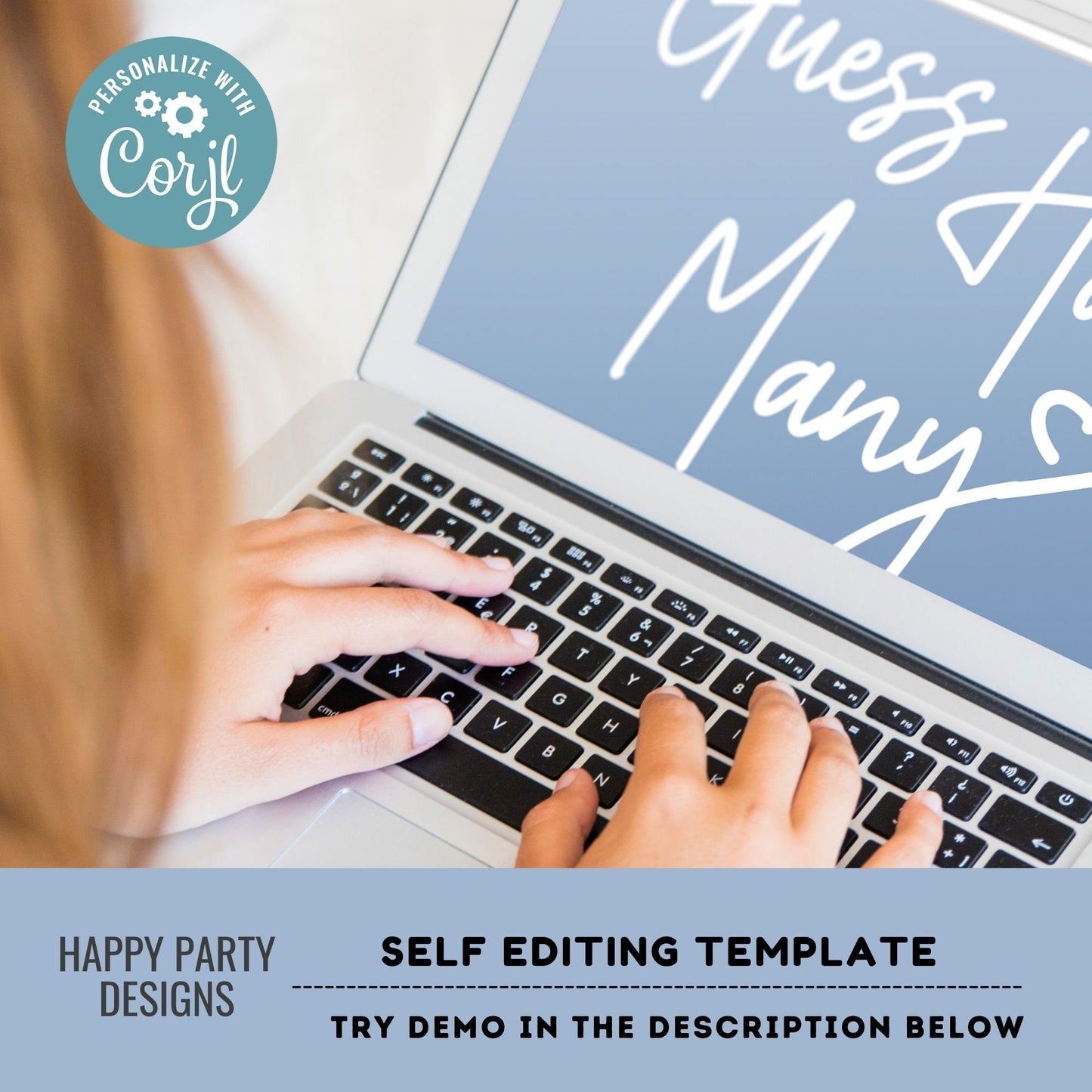 Editable guess how many Sign | bridal shower | baby shower game | baby boy | text 100% editable | minimalist shower | Printable #B44