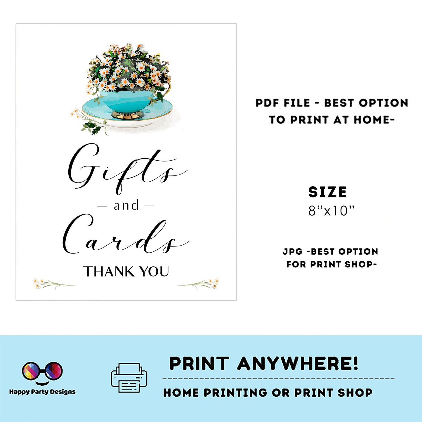 Editable Signs Bridal Shower minimalist Tea Party Template | Printable Bridal Tea Shower Welcome sign | Bridal Brunch | Party sign #W2