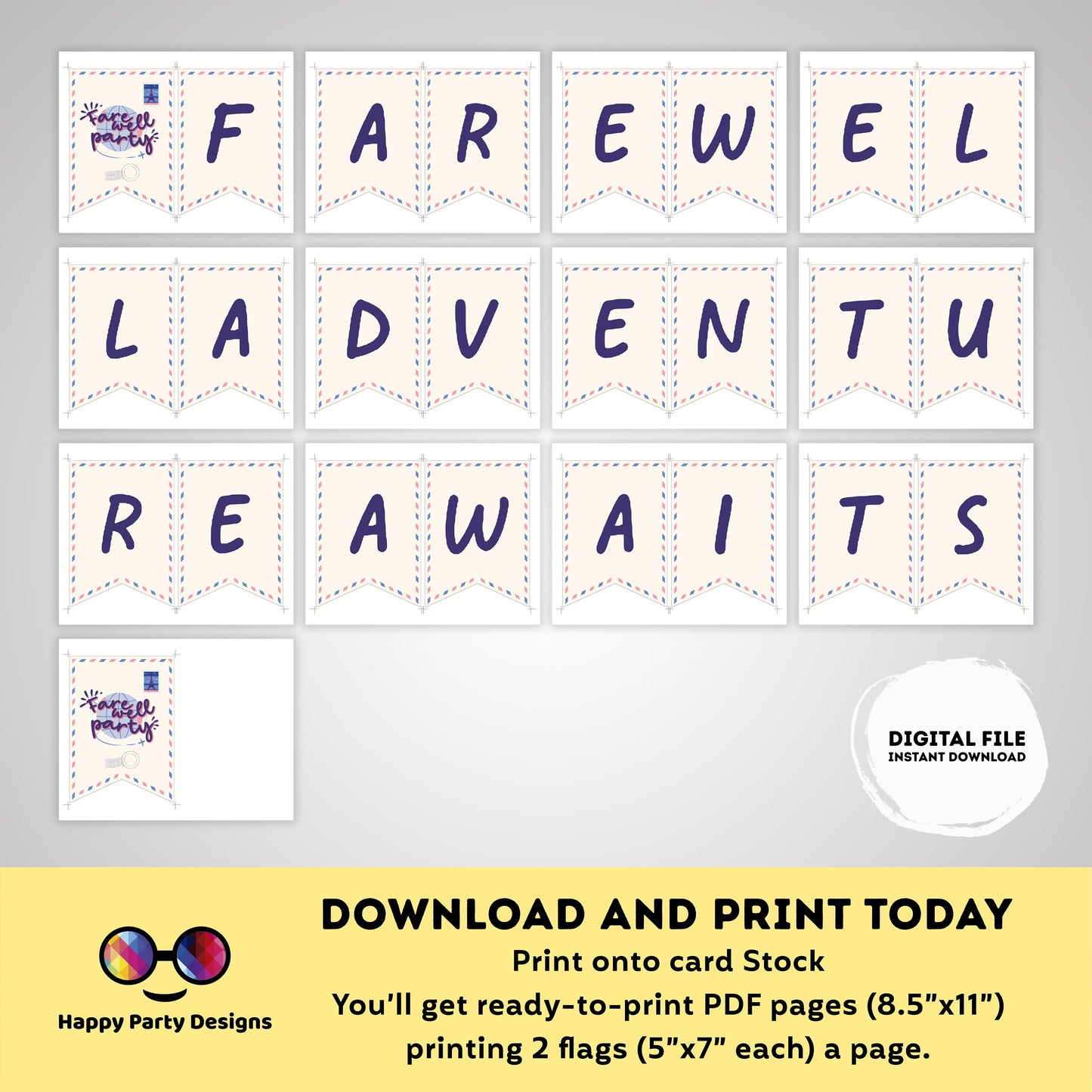 Farewell | Adventure awaits Banner | Farewell party | banner | Bridal party | Pink Banner | Going Away Party | Moving Party #A8