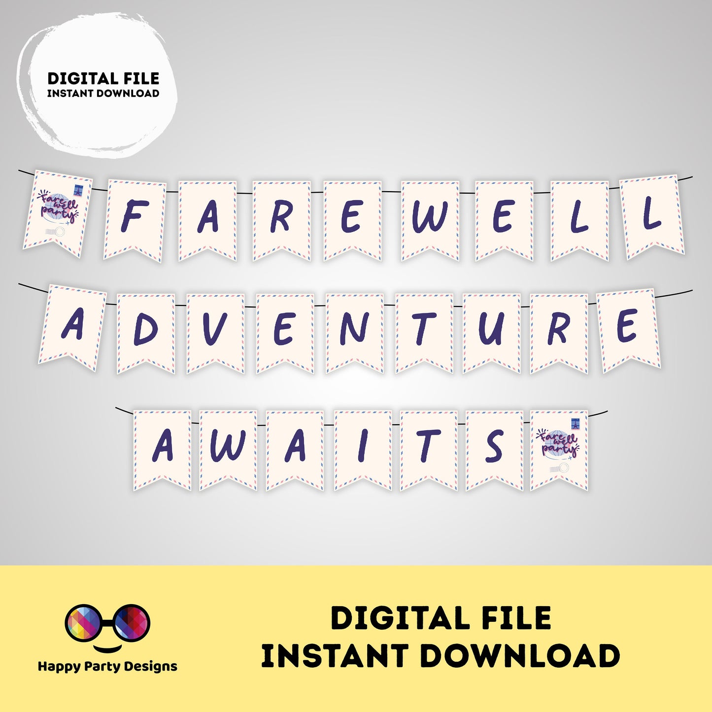 Farewell | Adventure awaits Banner | Farewell party | banner | Bridal party | Pink Banner | Going Away Party | Moving Party #A8
