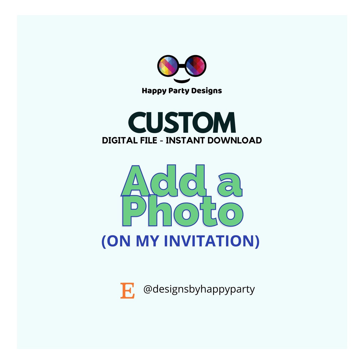 Include a photo in any invitation from our shop | Extra fee