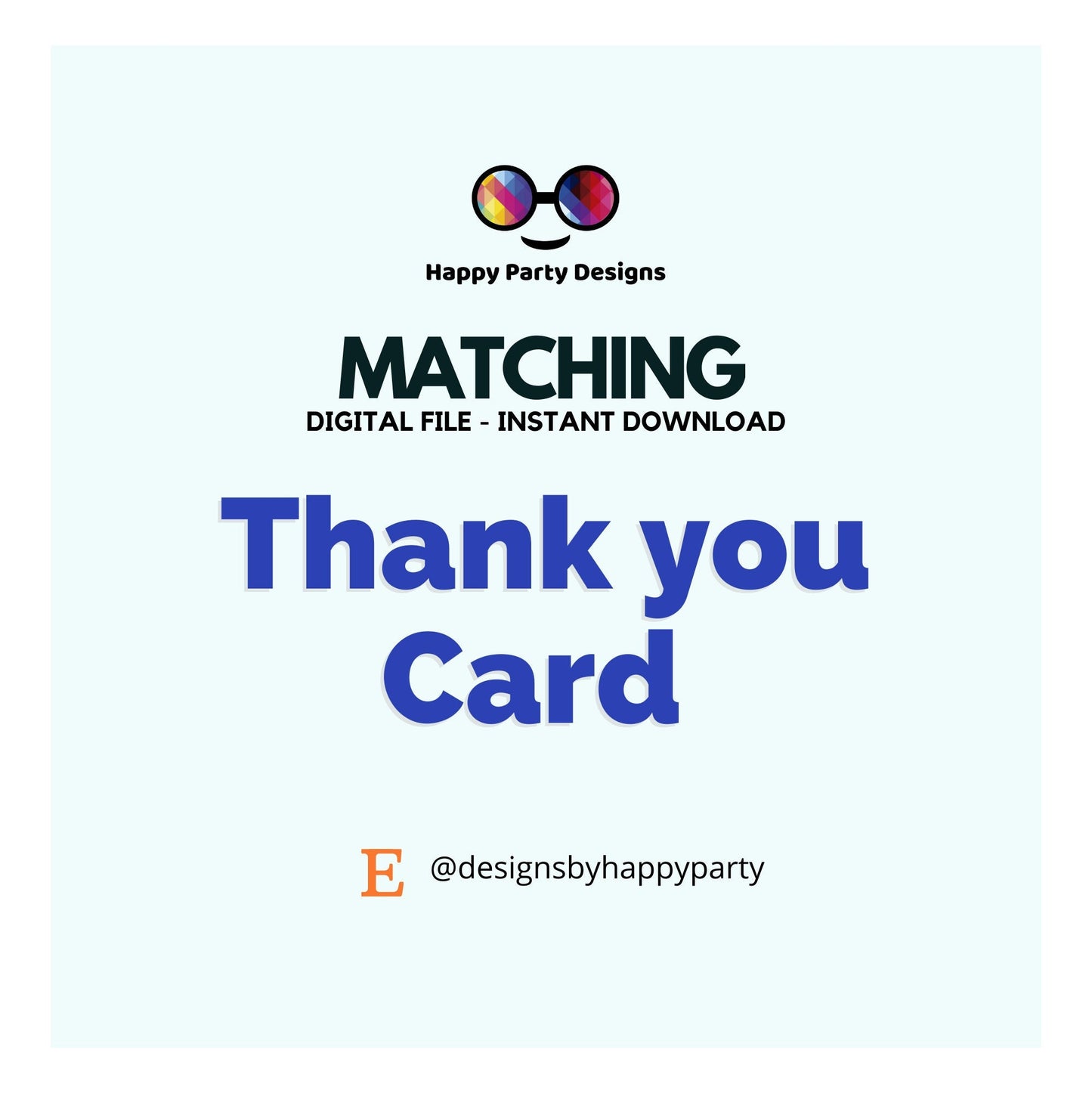 Matching Thank you Card
