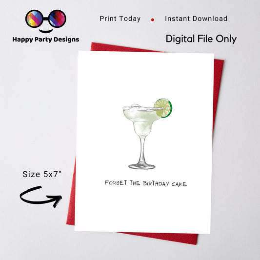 Margarita Birthday card | INSTANT download | Digital  | Birthday card.