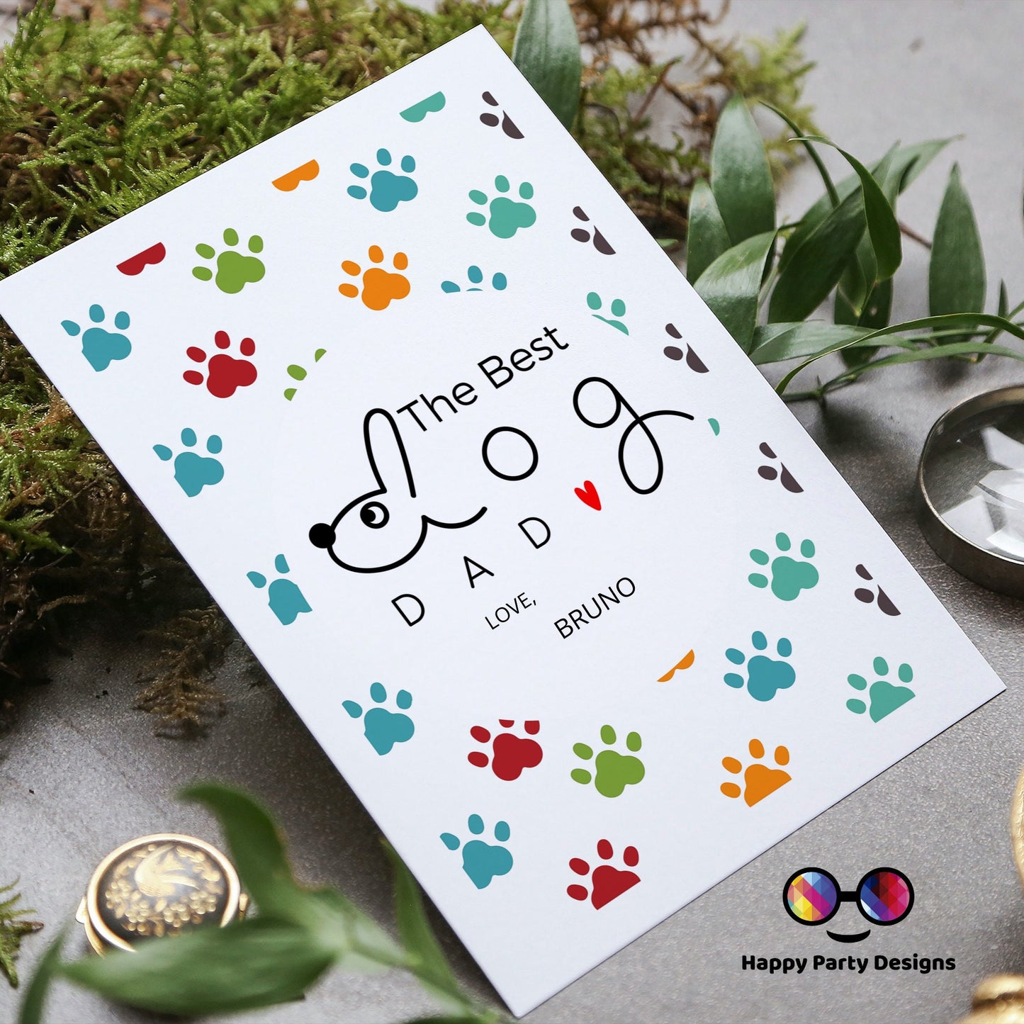 Dog Fathers Day Card | Cheers for being the best  | Instant Download | Fathers day Card from the dog  | Card from the dog  |  From the dog